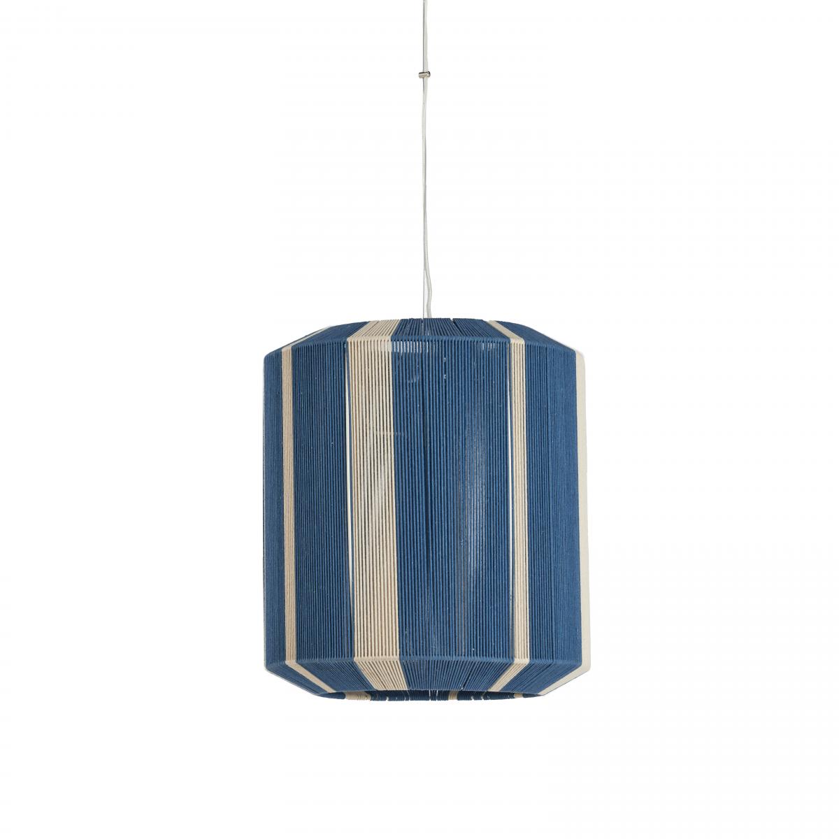 Light & Living - Kozana hanglamp Ø48x55 cm - blauw+crème