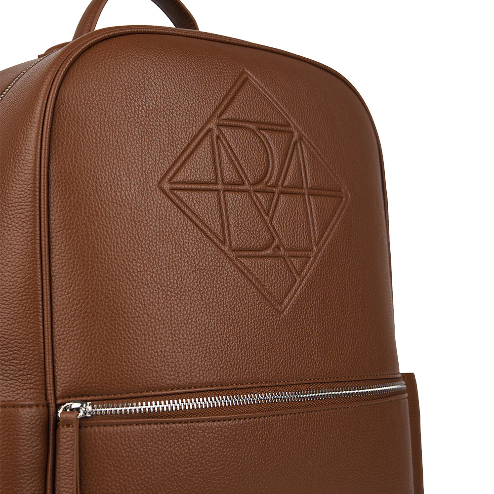 The Vicky - Hazelnut Maternity Backpack in Vegan Leather