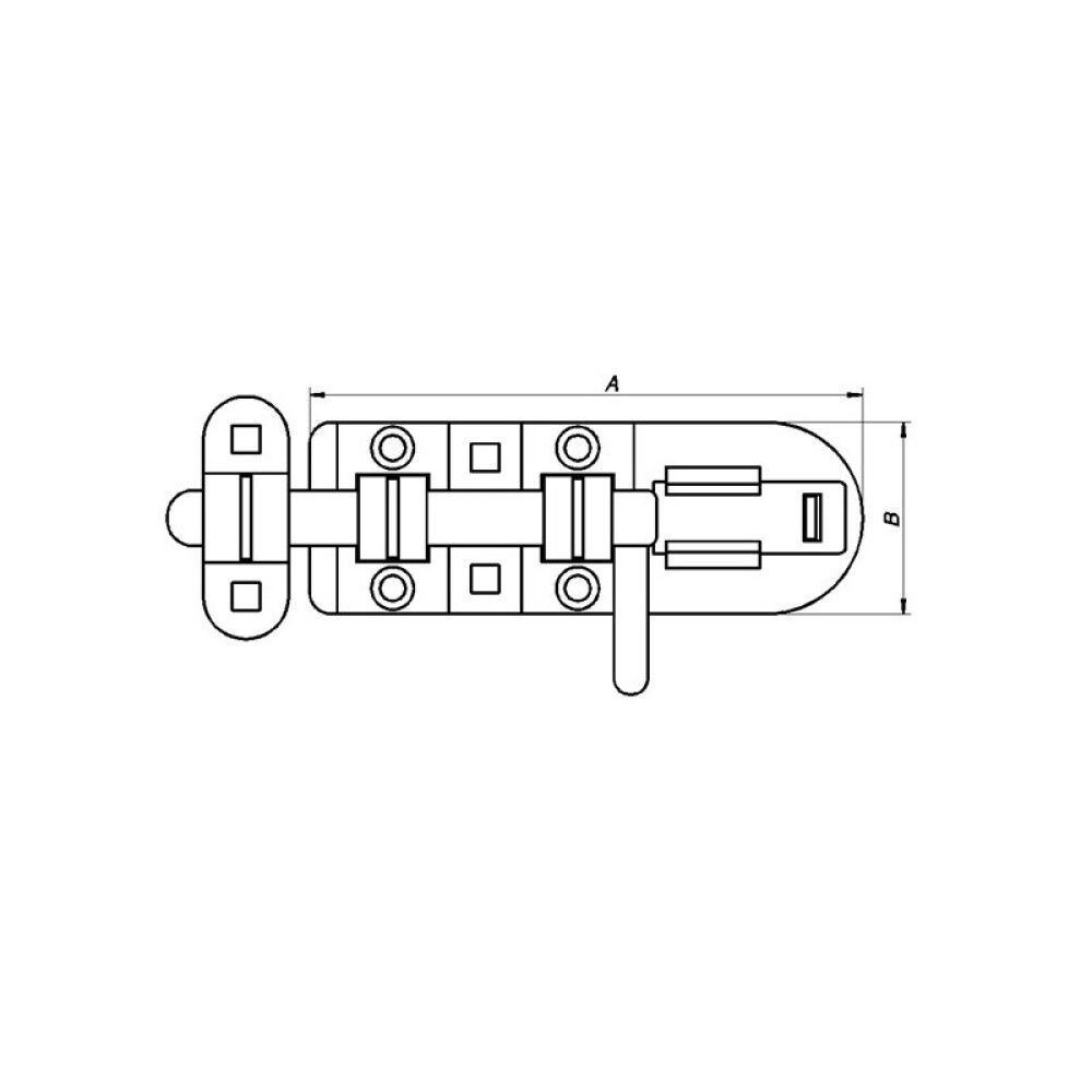 SKYVELÅS PN BESLAG DESIGN 130X45MM SVART