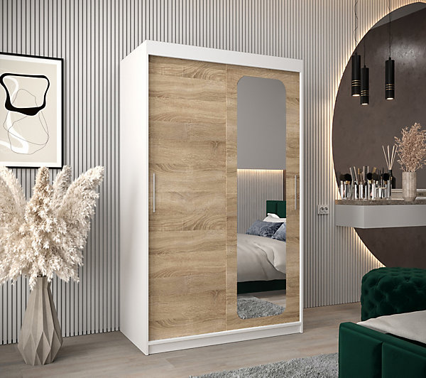 Armoire Promo T2 a portes coulissantes H. 200 x L. 120 x P. 62 2 portes