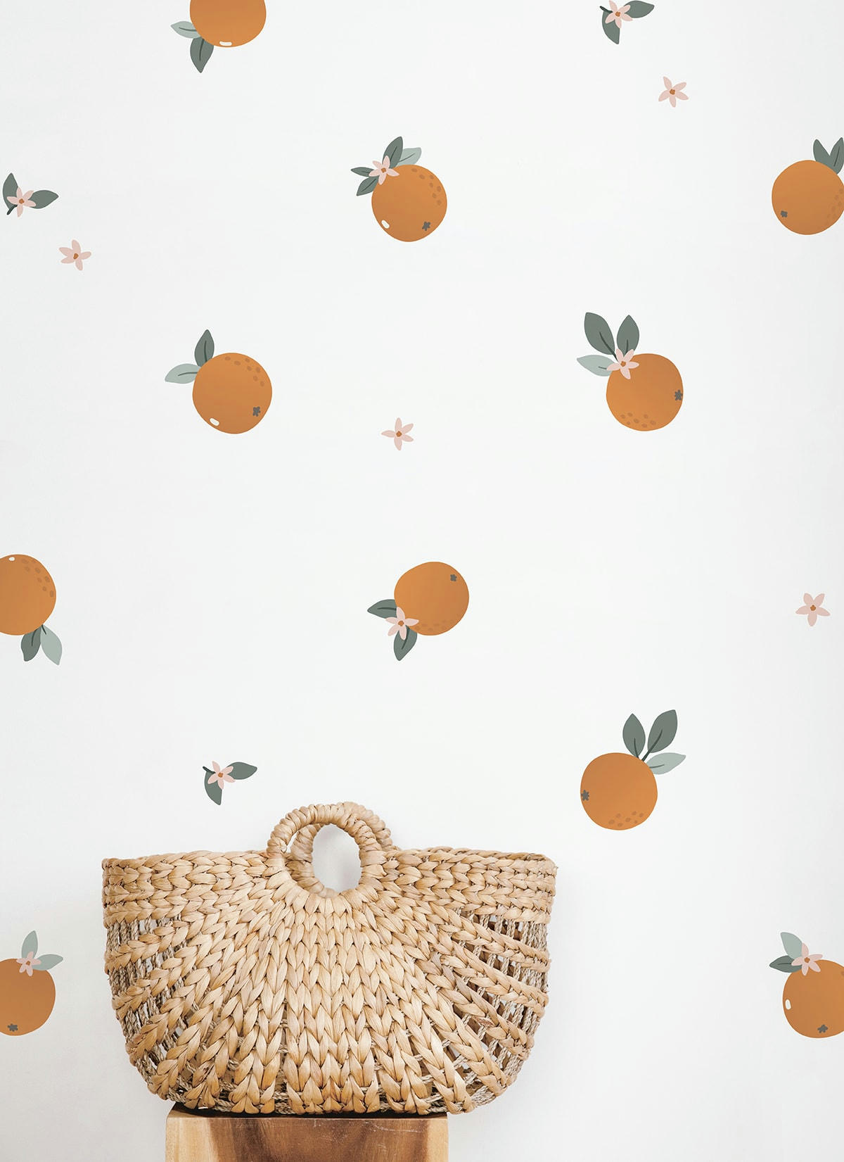 LOUISE - Stickers muraux les oranges en vinyle mat orange