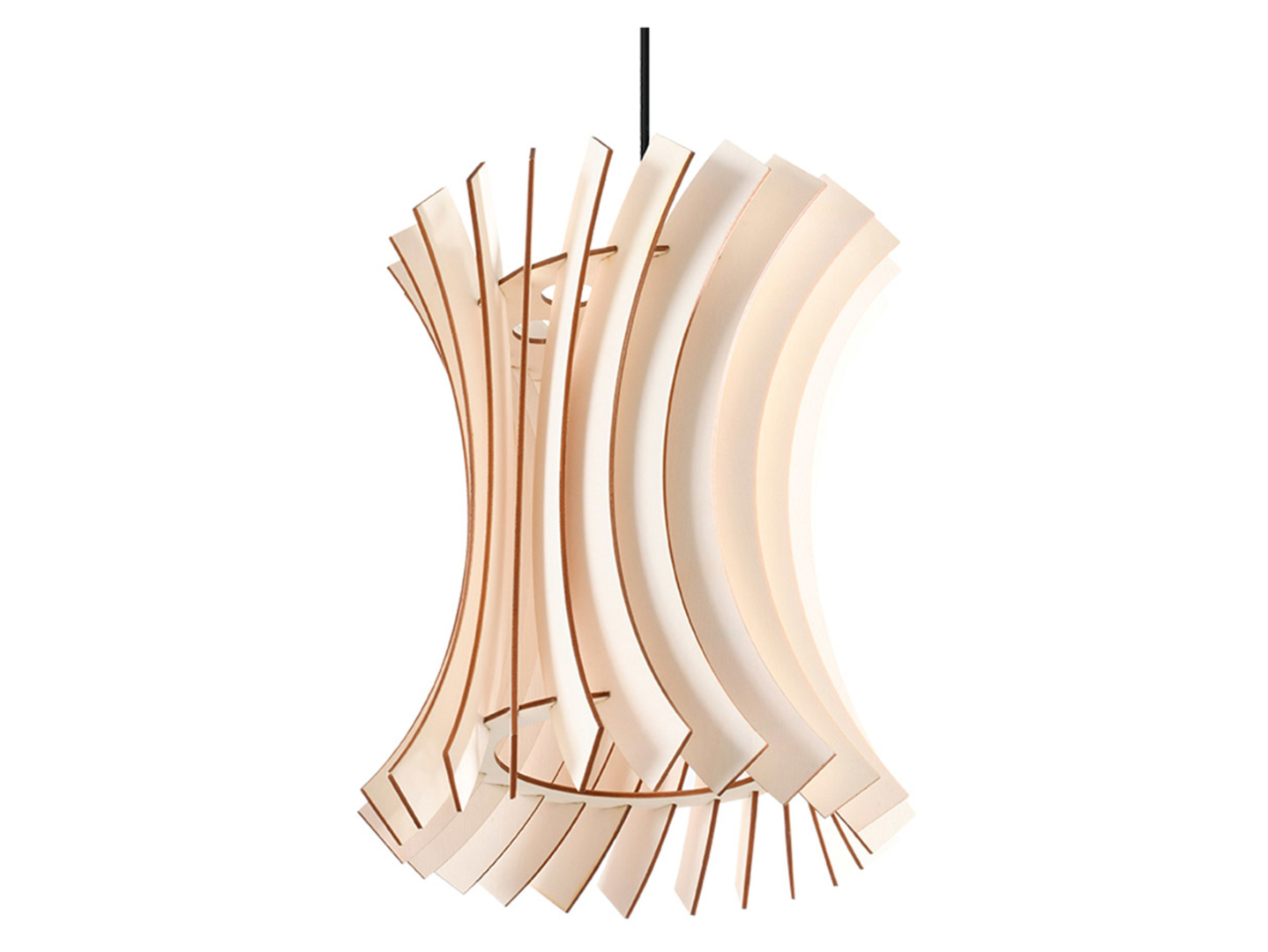Lampa wisząca Oriana drewniana brązowa