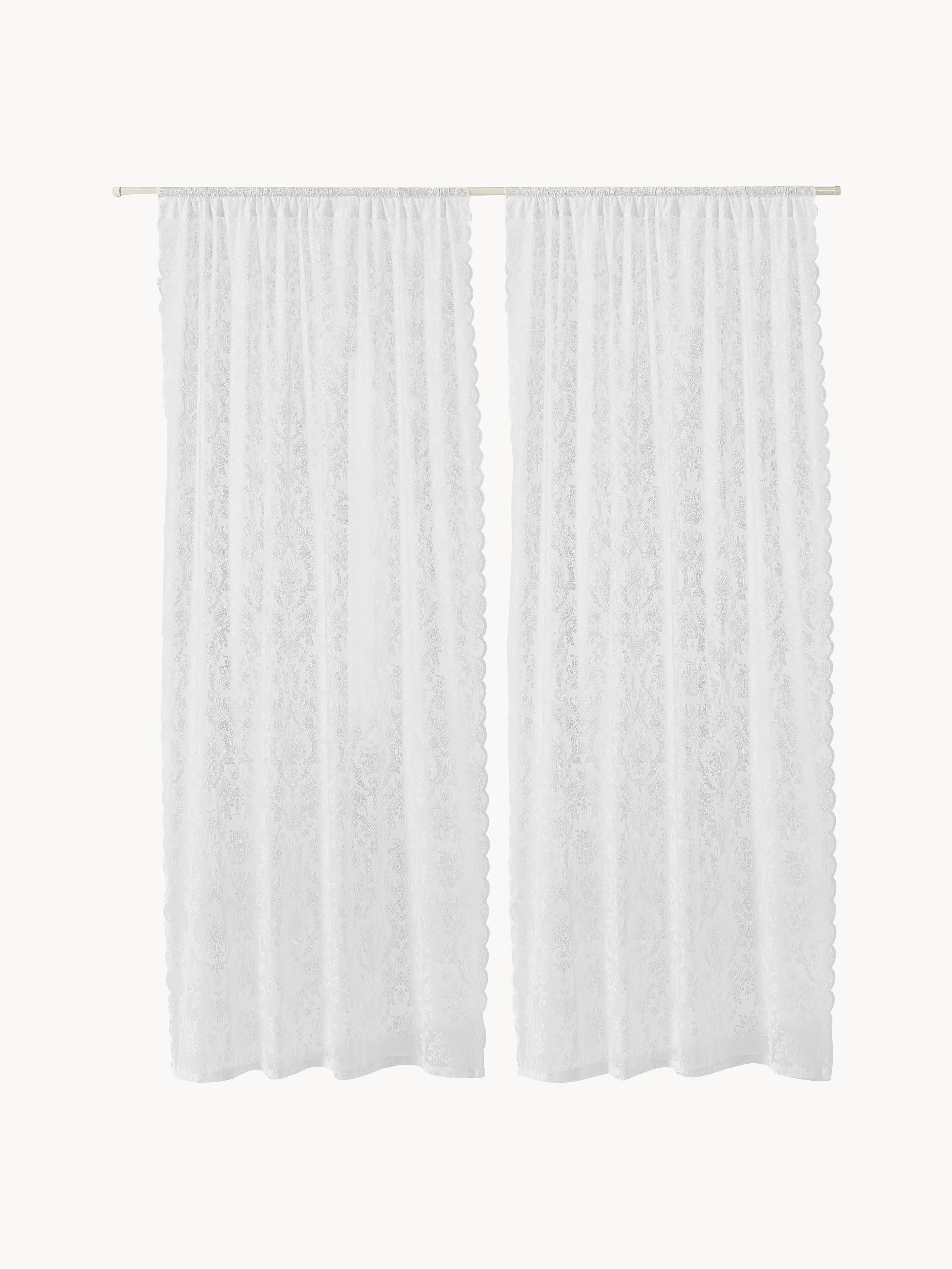 Transparente Gardinen Channel mit Tunnel, 2er-Set