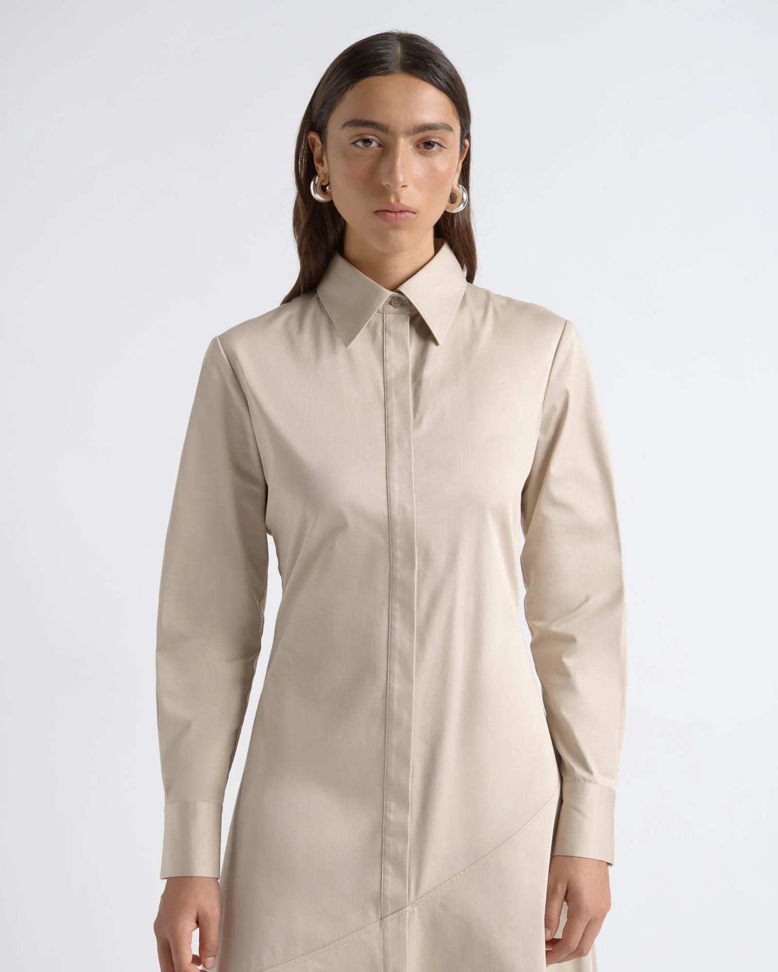 Asymmetric Shirt Dress