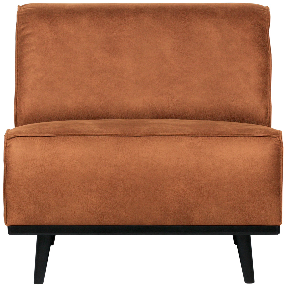 WOOOD 1-zits element Statement - Eco Leer - Cognac - 77x79x93