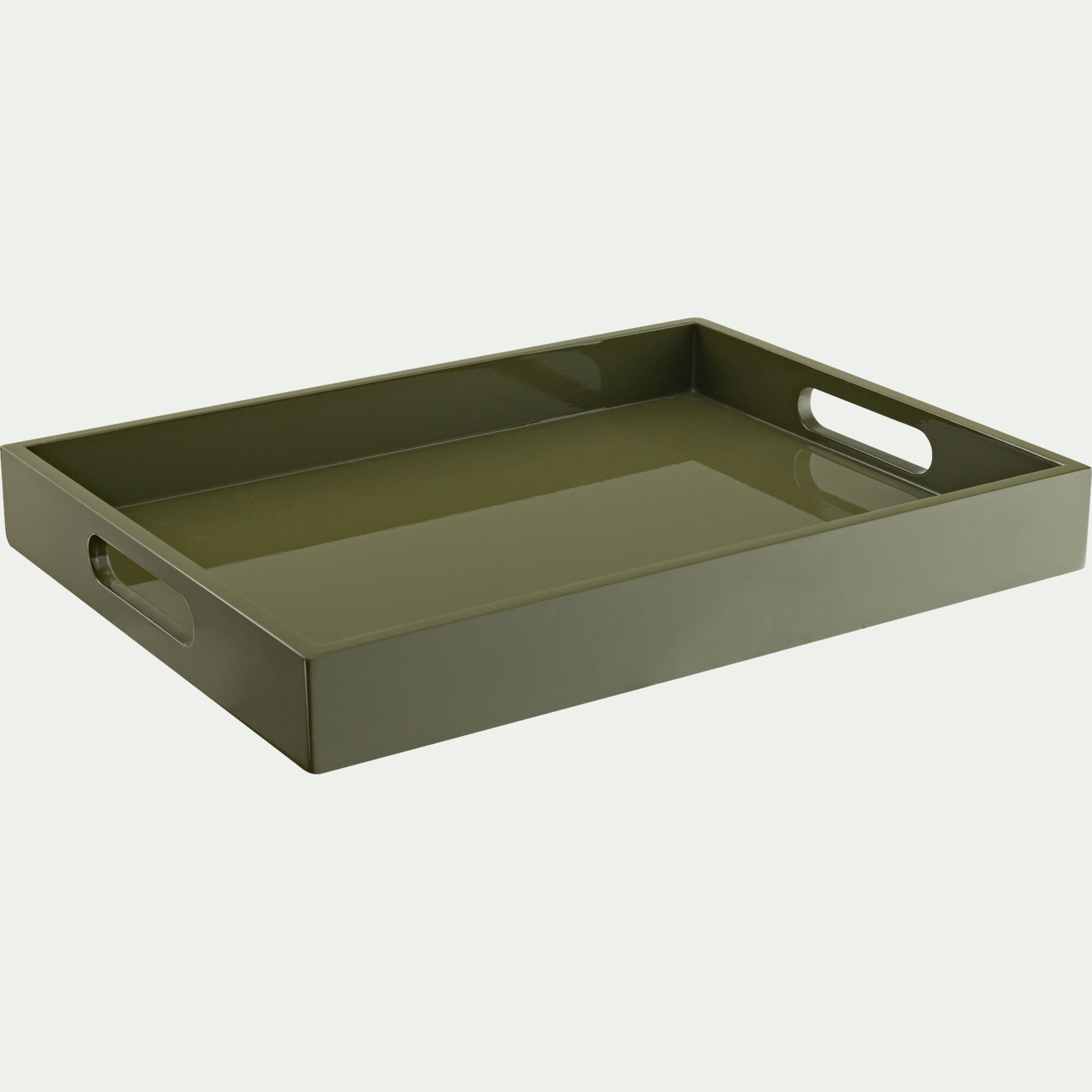SILK - Plateau rectangulaire 40,3x30,5cm - vert mousse