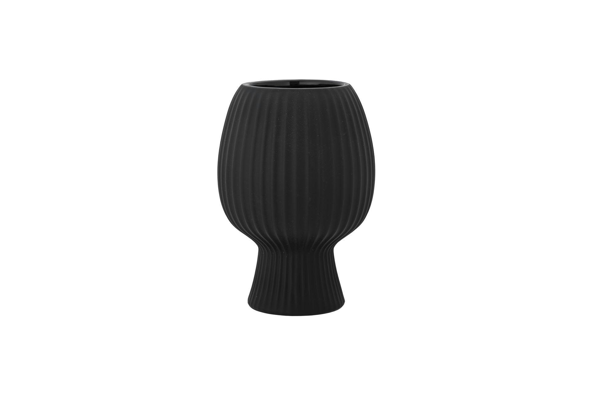 DAGNY - Vase en grès noir H21.50cm