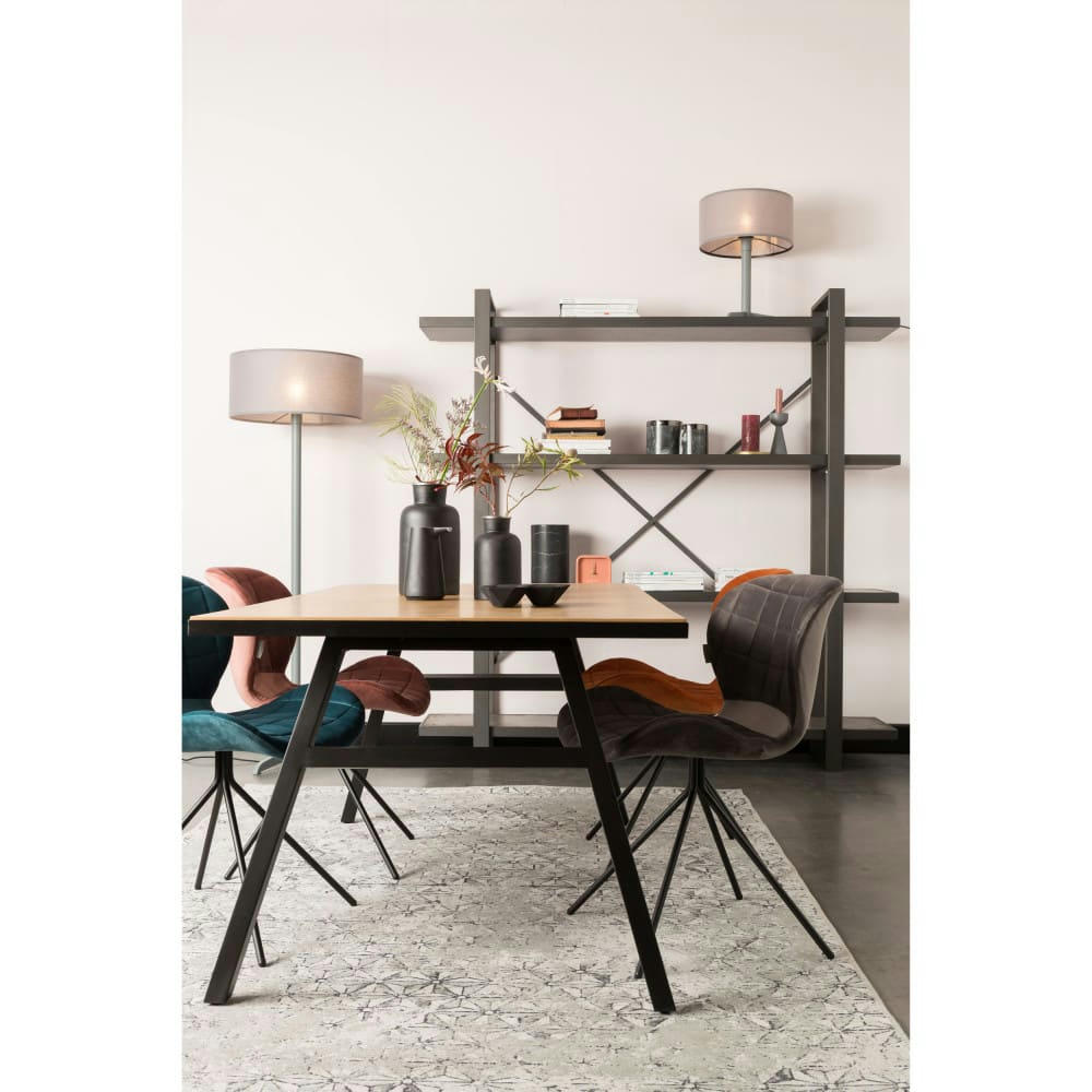 OMG - 2 chaises velours gris