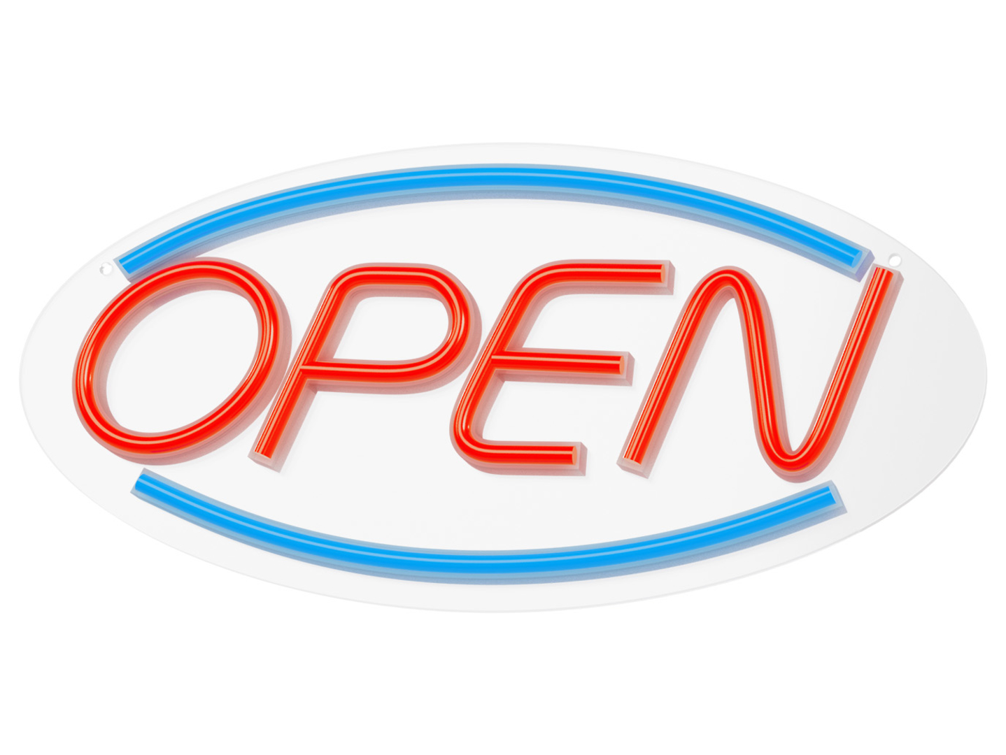 Kinkiet neonowy Open LED niebiesko-czerwony