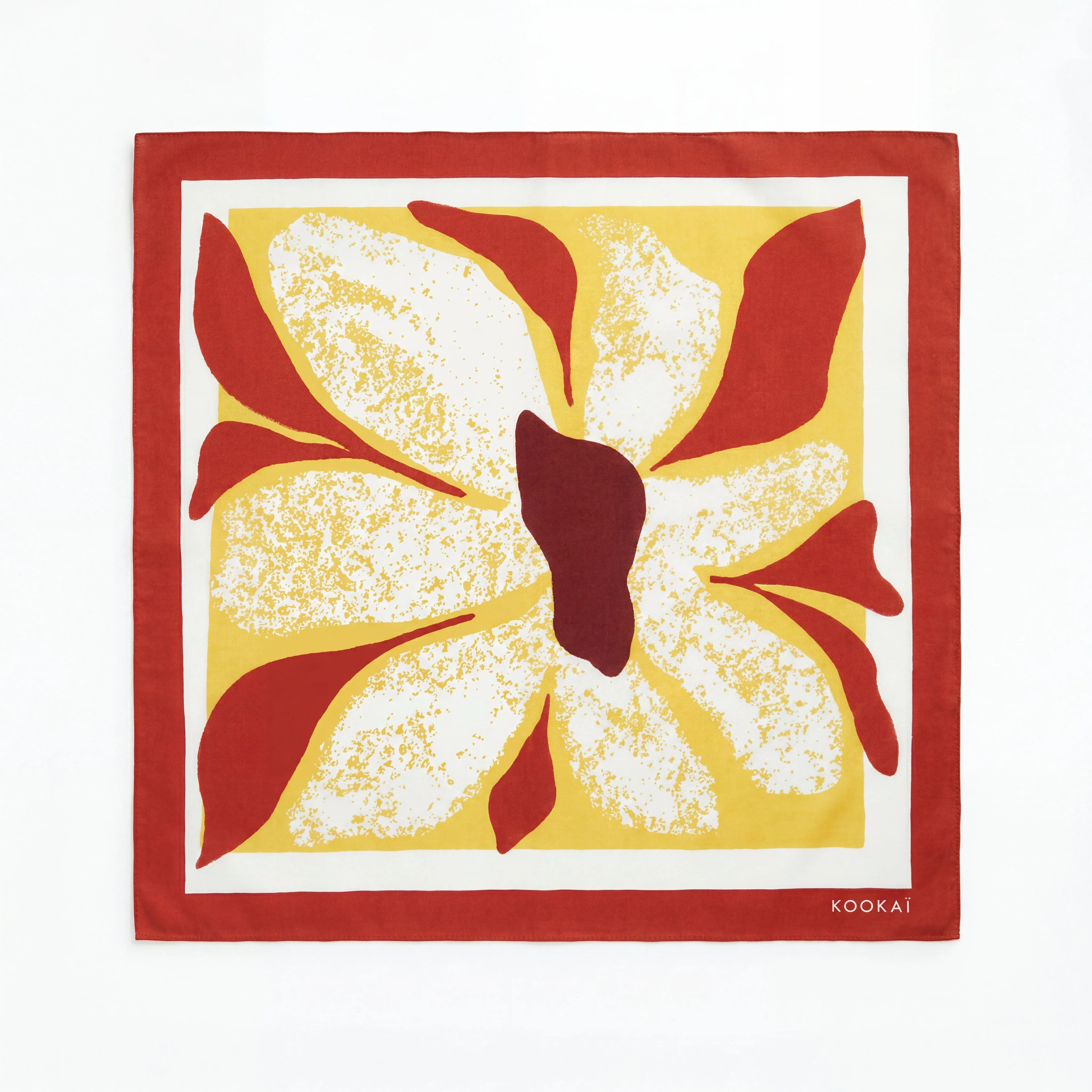 FOULARD COTON - CORAL - TERRACOTTA
