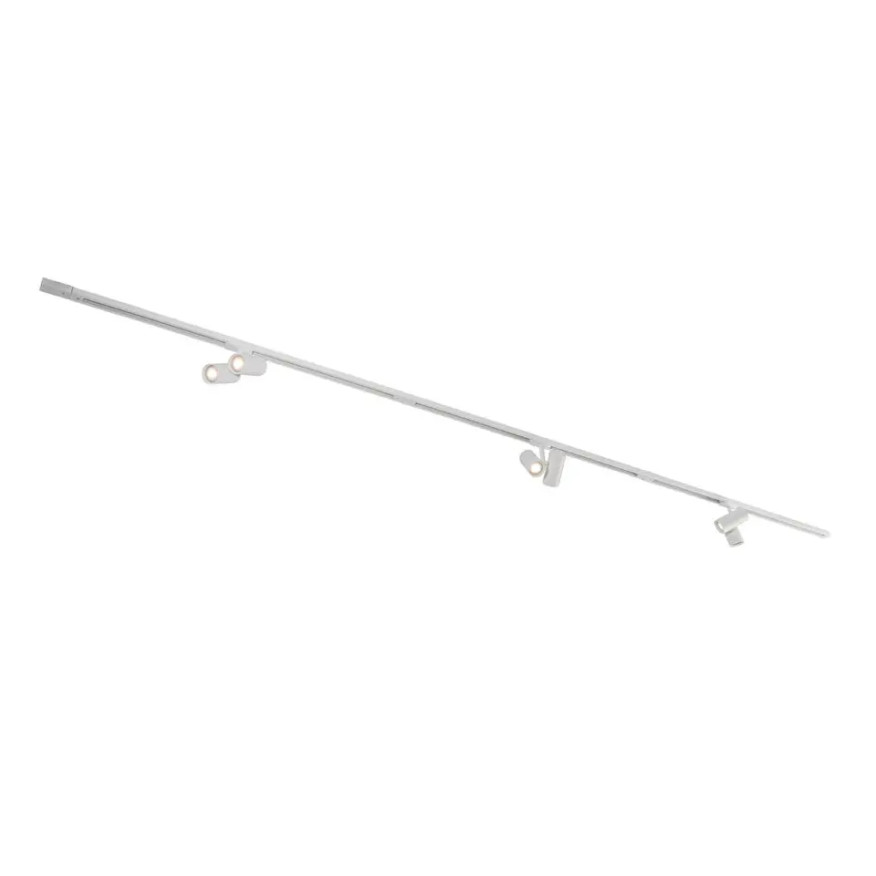 Qazqa railverlichting set iconic wit gu10