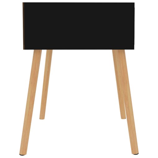 NNEVL Bedside Cabinet Black 40x40x56 cm Chipboard