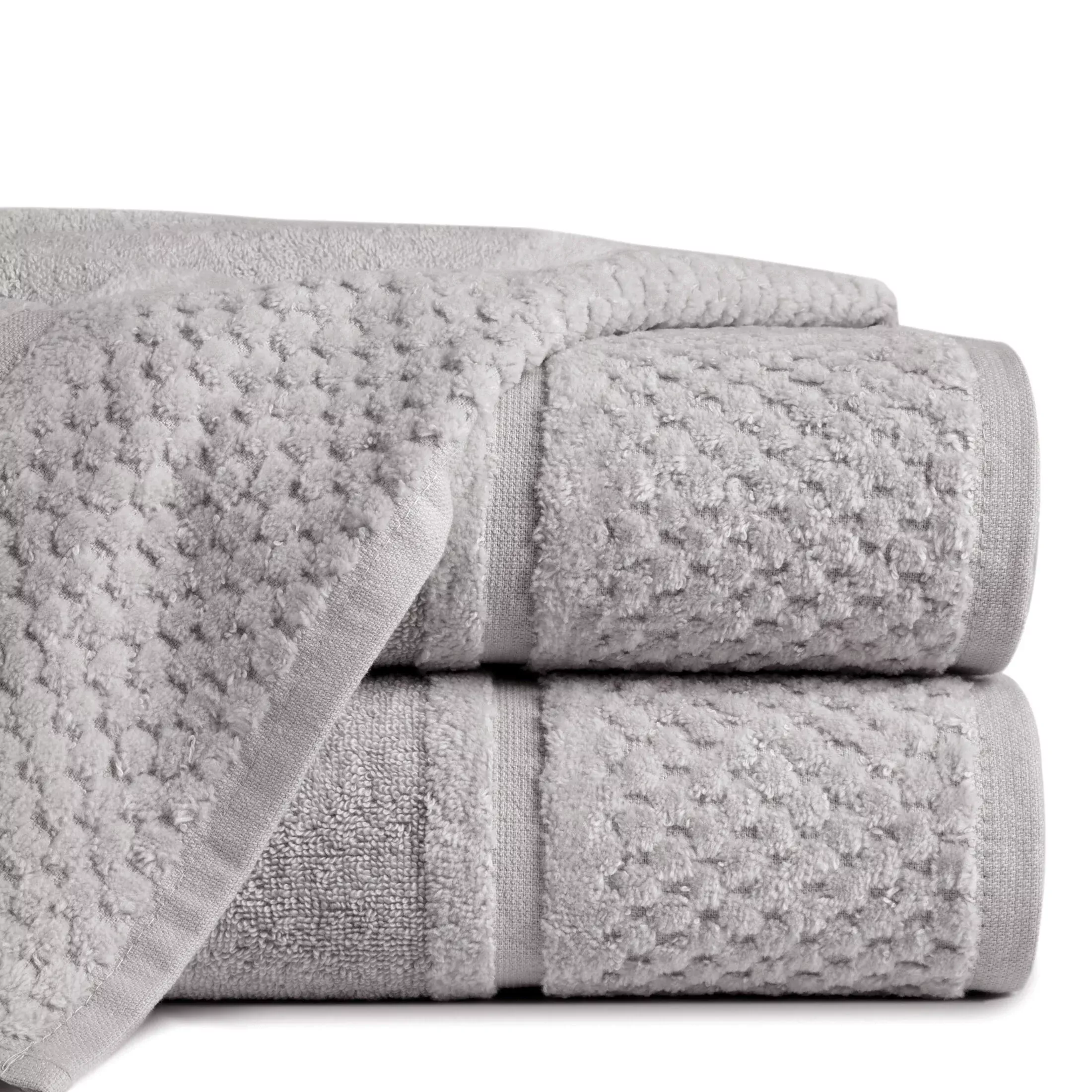 Ręcznik kąpielowy 50x90 cm bawełniany kolor stalowy z efektowną bordiurą 550 g/m2 IBIZA