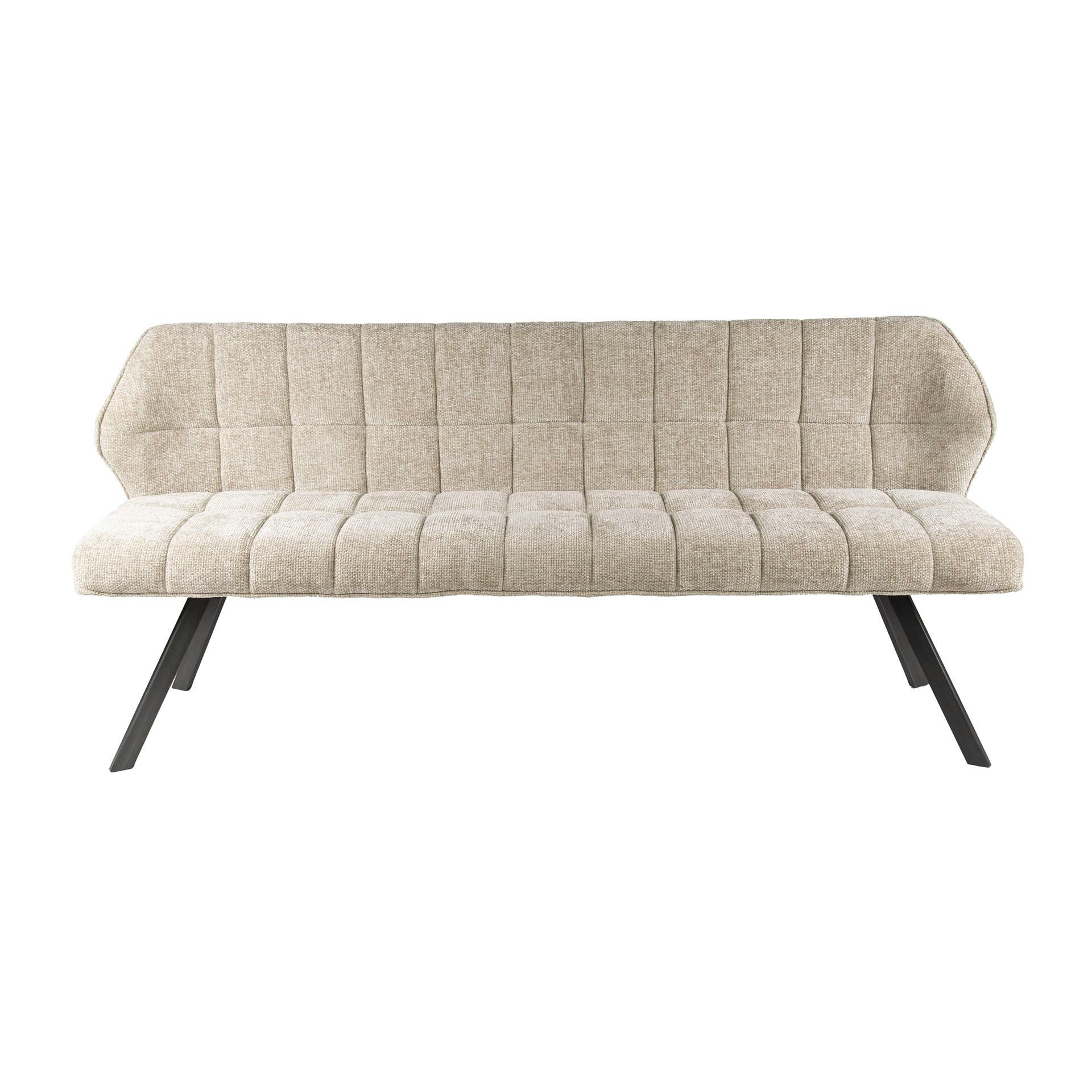 Banc de table en velours texturé sable 180 cm MELBOURNE