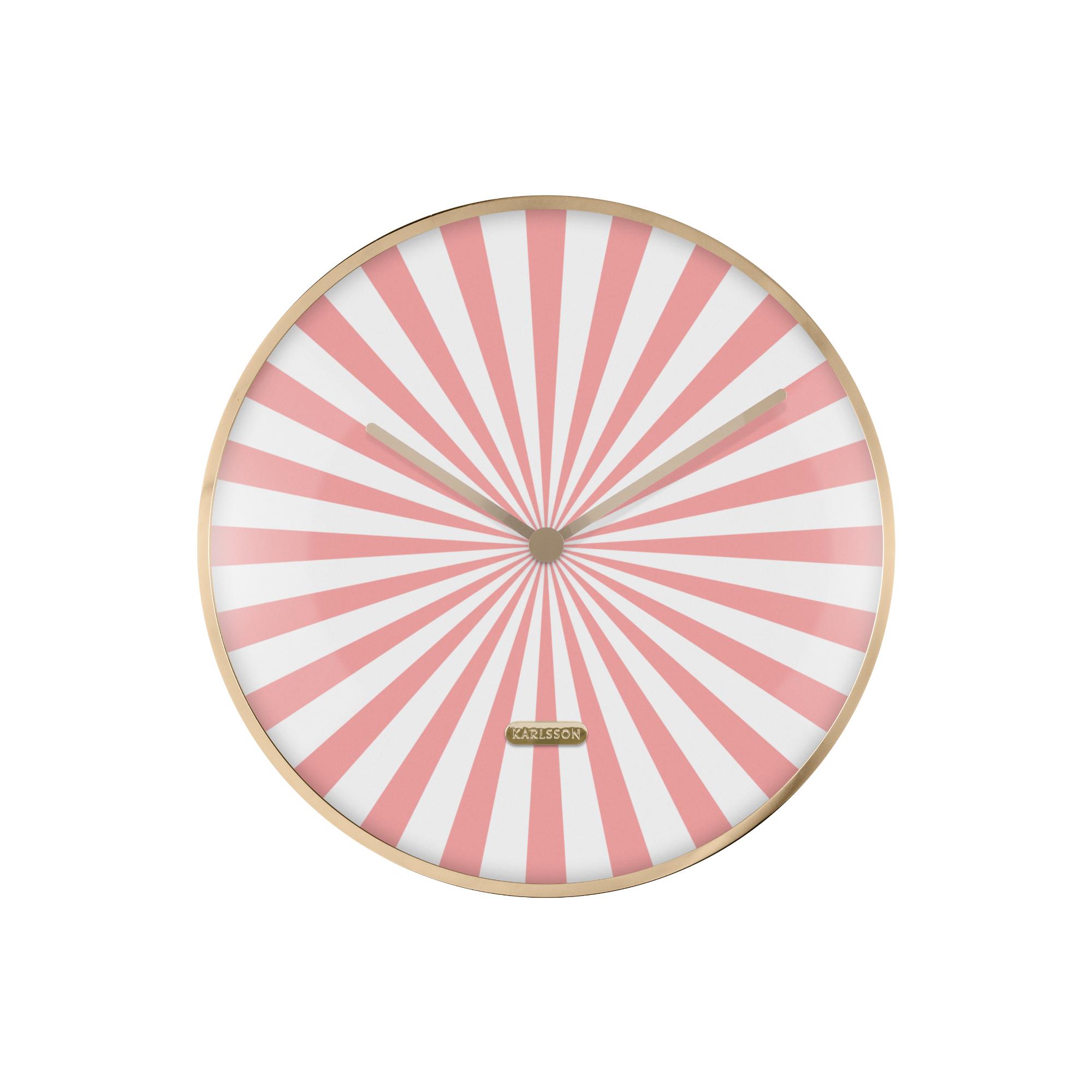 Karlsson wandklok Candy Swirl Dome - roze - Ø40cm