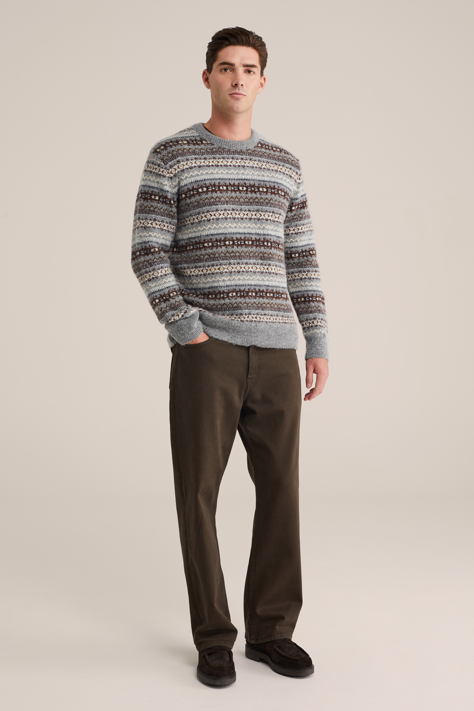 Heren regular fit trui met print