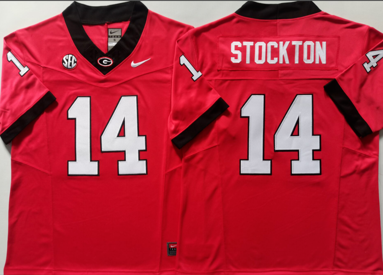 Gunner Stockton NCAA Georgia Bulldogs Nike Vapor Limited Jersey