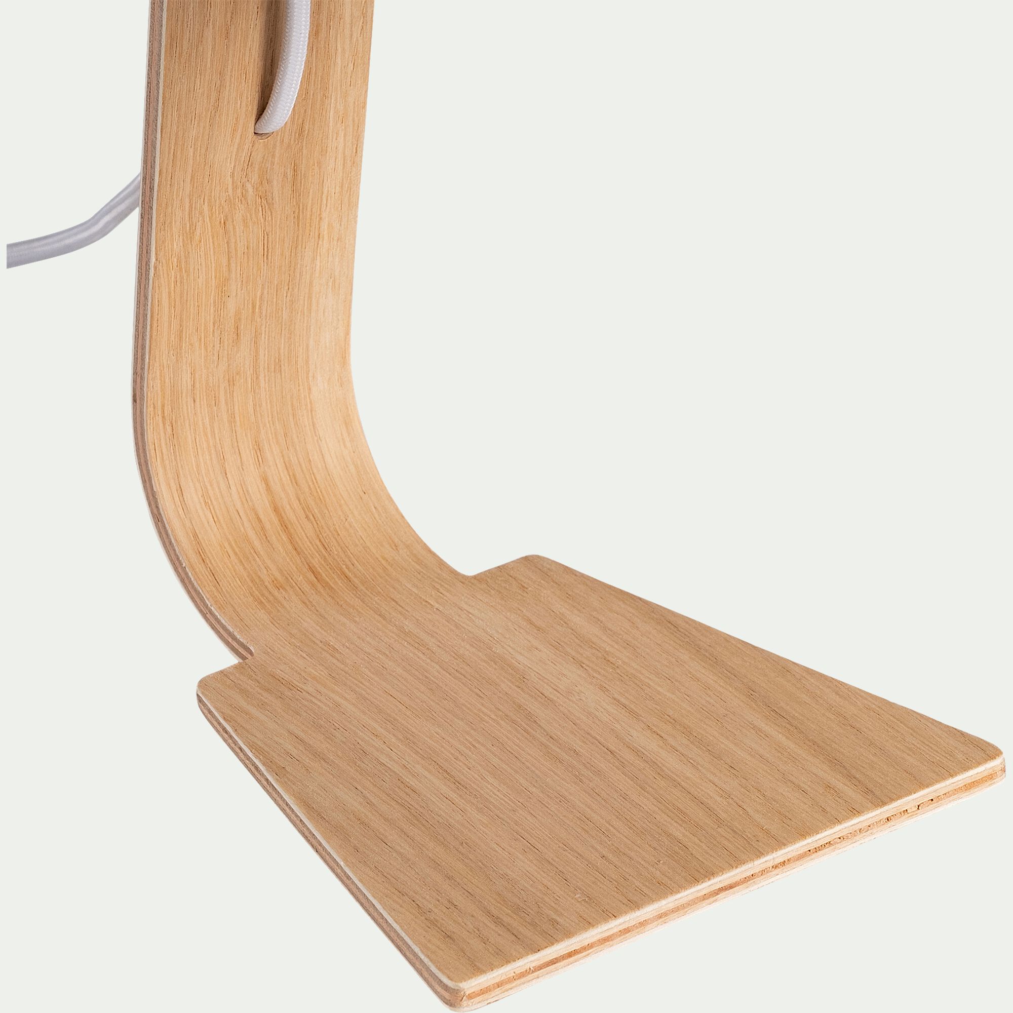 ELLICA - Lampe à poser en bois et coton H43cm E14