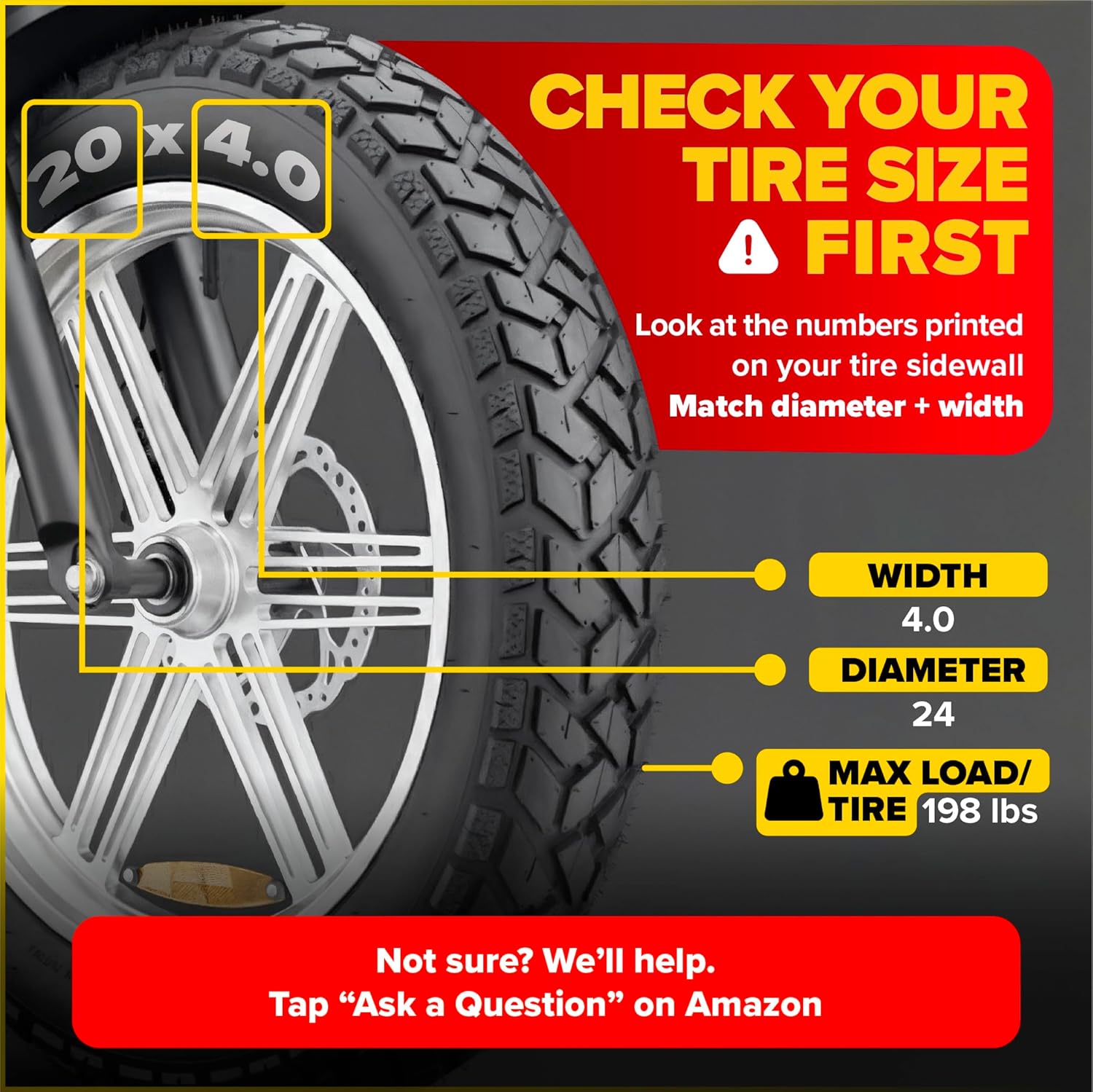 ULTRAVERSE 20x4 E-Bike Fat Tire - Robust, High-Performance 20inch Fat Tyre for MTB and Ebikes, Durable All-Terrain Directional Tread, Superior Density for Street & Trail Adventures-1 Unit