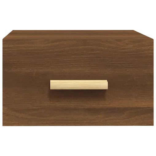 NNEVL Wall-mounted Bedside Cabinets 2 pcs Brown Oak 35x35x20 cm