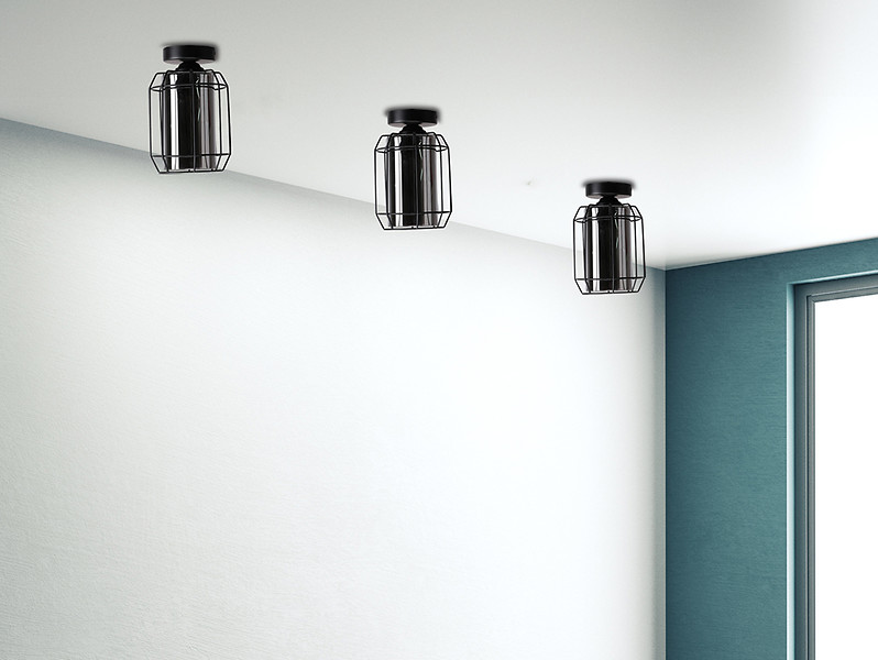 Lampa sufitowa Jonera metalowa czarna