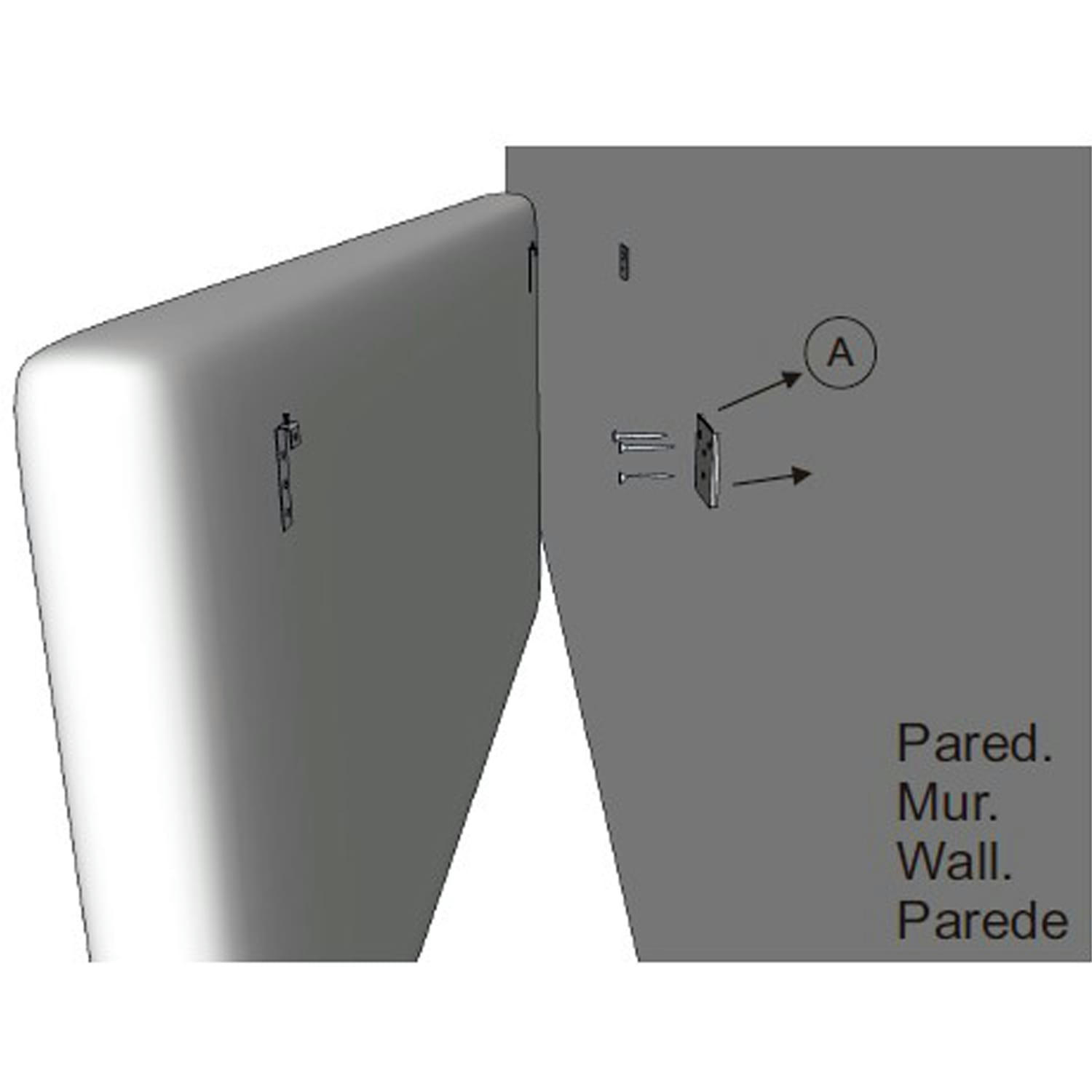 ROMBO - Tête de lit 140x60 cm noir, cuir synthétique