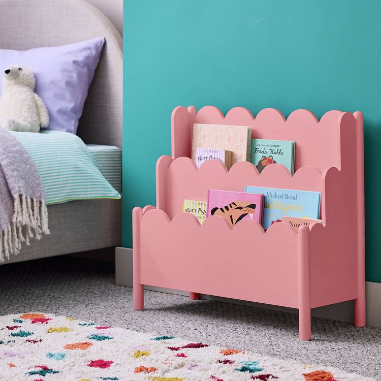 Habitat Kids Scalloped Book Storage - Pink