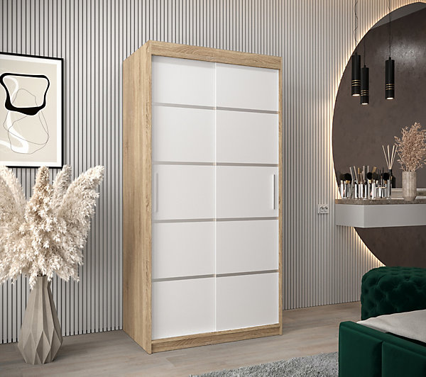 Armoire Verona 1 a portes coulissantes H. 200 x L. 100 x P. 62 2 portes