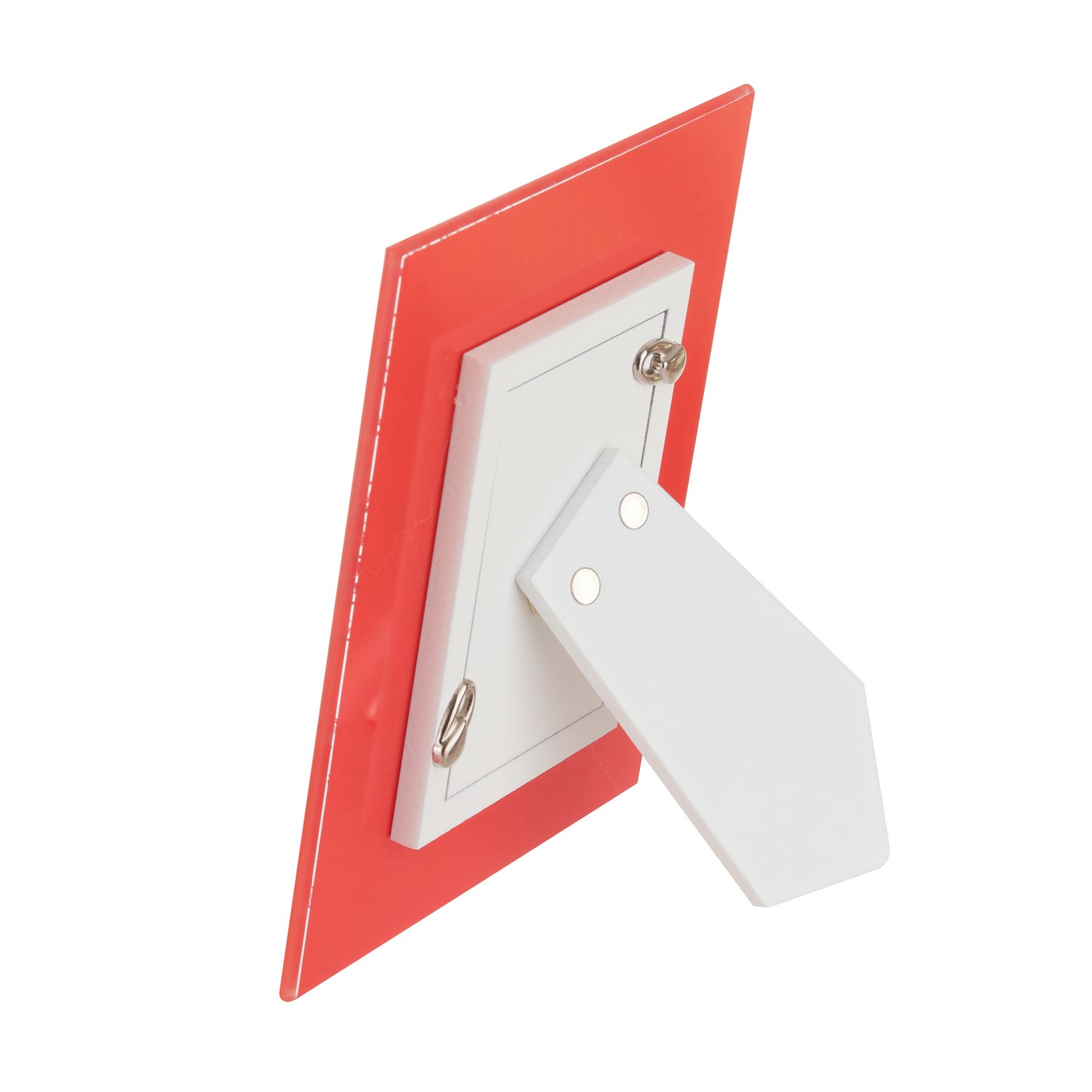 Cornice rosso graffiti con argento Miro Silver, per foto da 6x9 cm