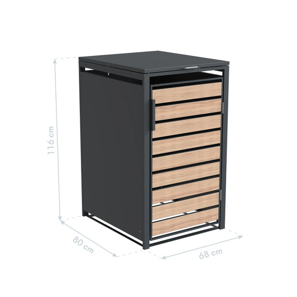 Mülltonnenbox »Lacina«, BxHxT: 68 x 116 x 80 cm, für 1x 240 L Mülltonnen, Stahl