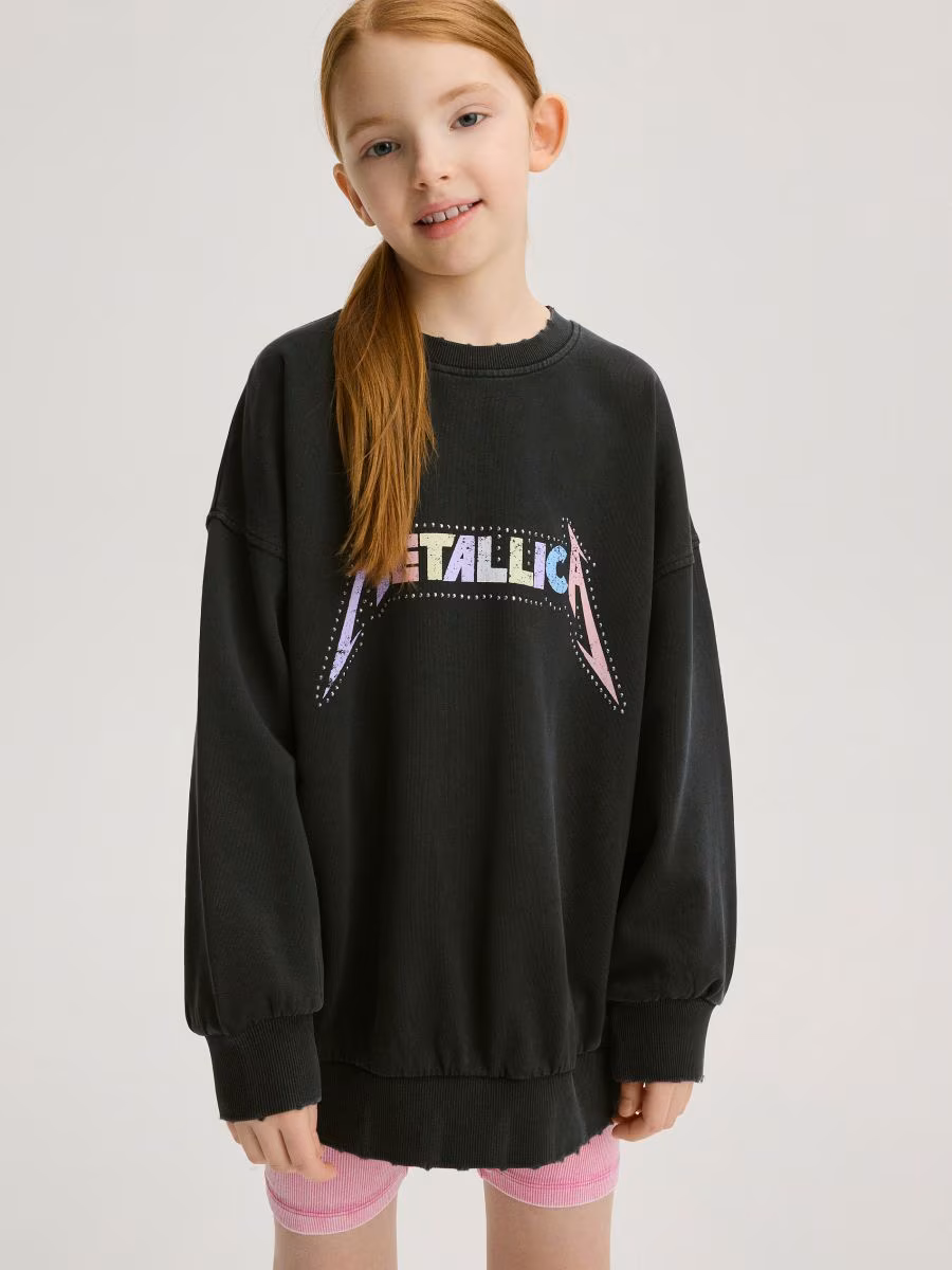 Metallica Motif Sweatshirt