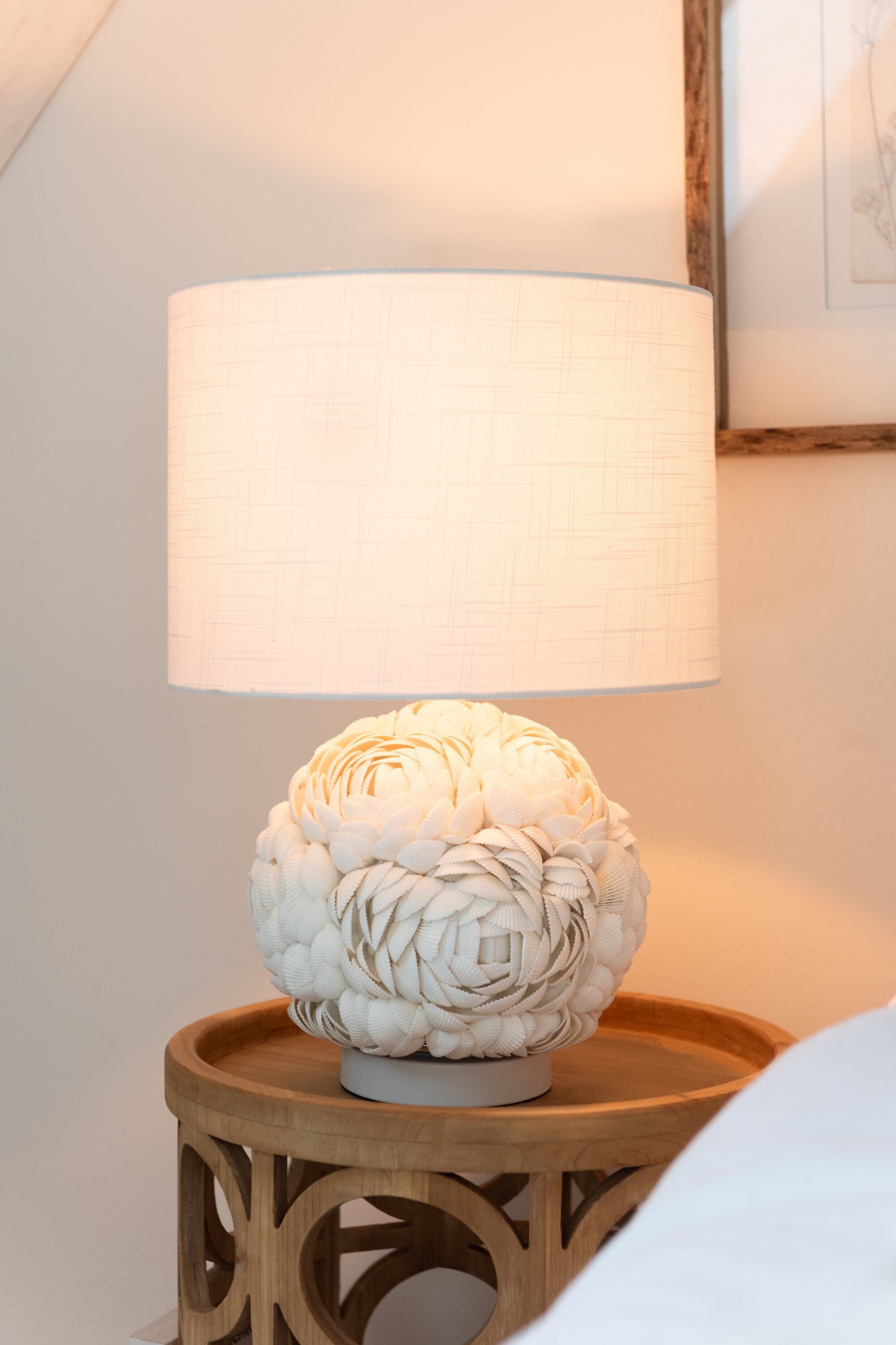 J-Line lamp - schelp - wit - large