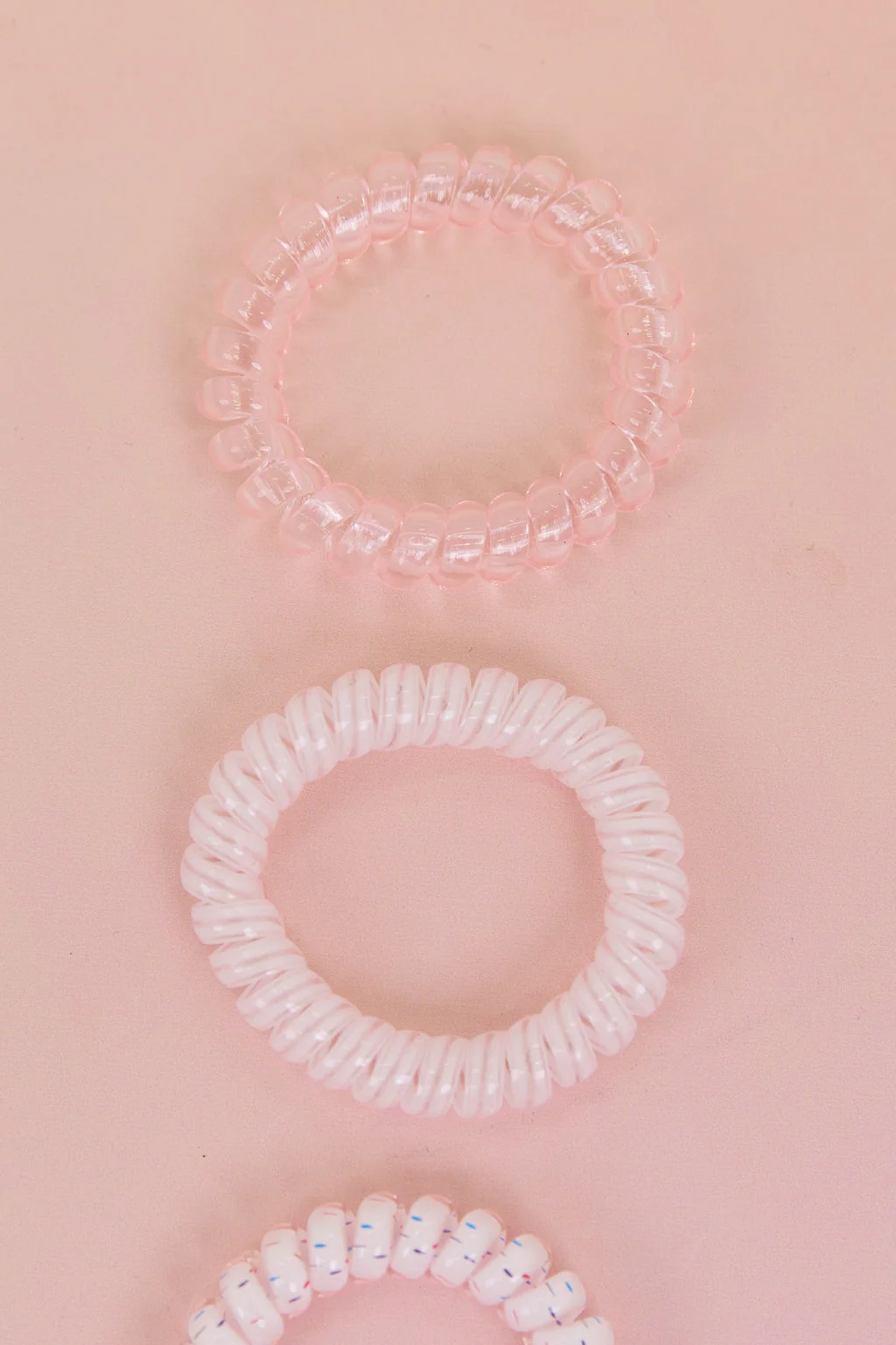 Pink Coil Hair Ties – 4 Pack
