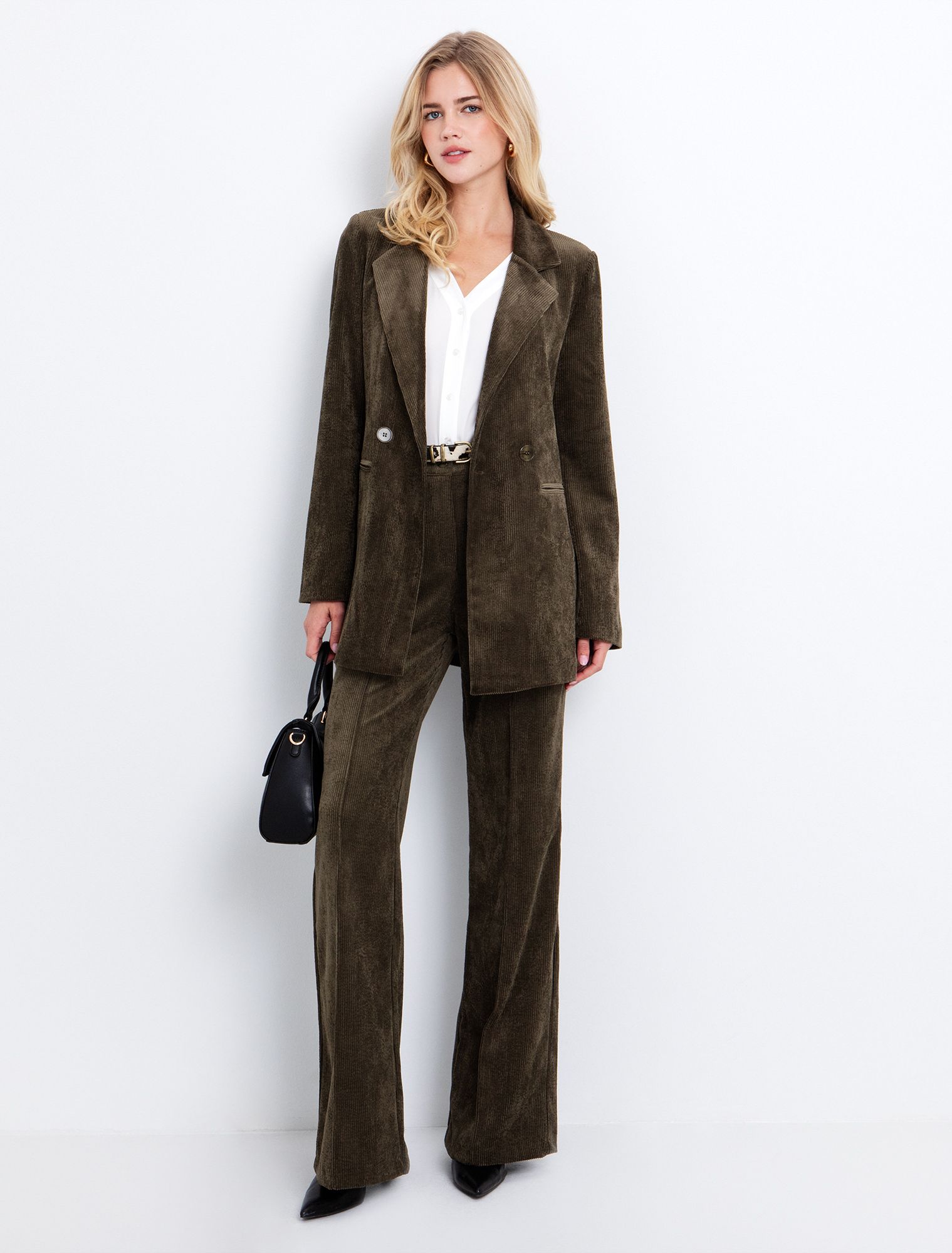 Κοτλέ σακάκι σταυρωτό