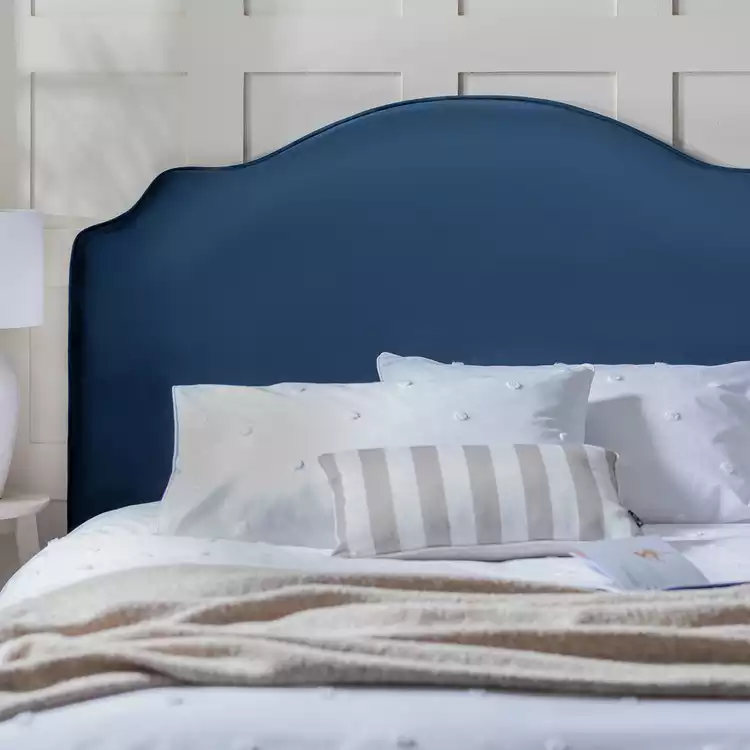 Habitat Sophia Velvet Kingsize Headboard - Blue