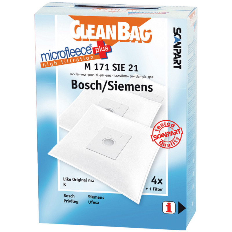 Sac pour aspirateur Bosch/Siemens M171SIE21 4 pièces