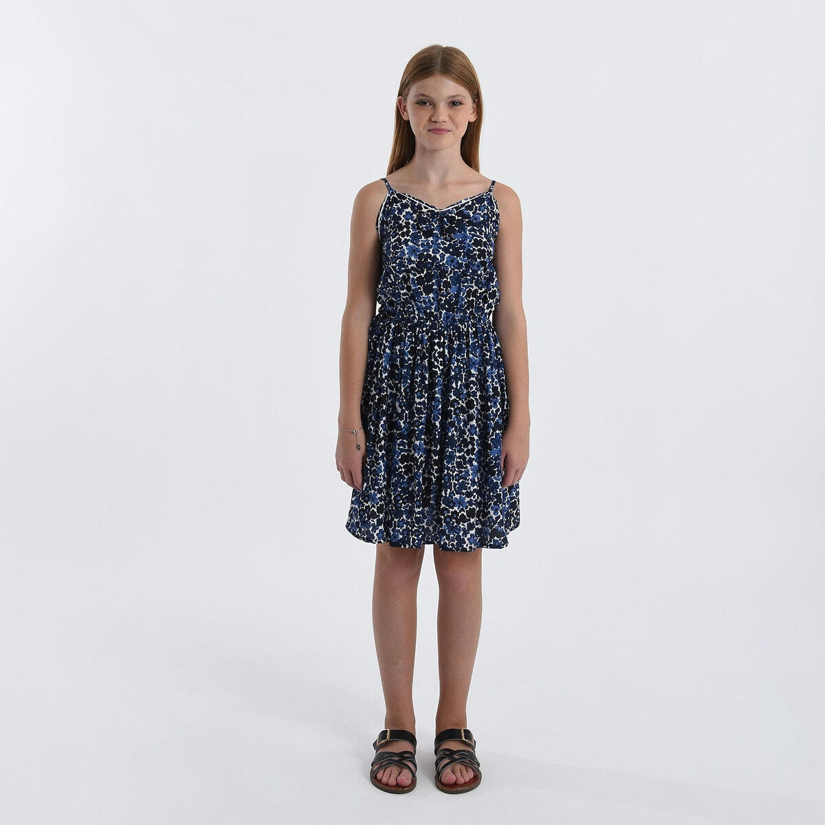 Robe fines bretelles, imprimé fleurs