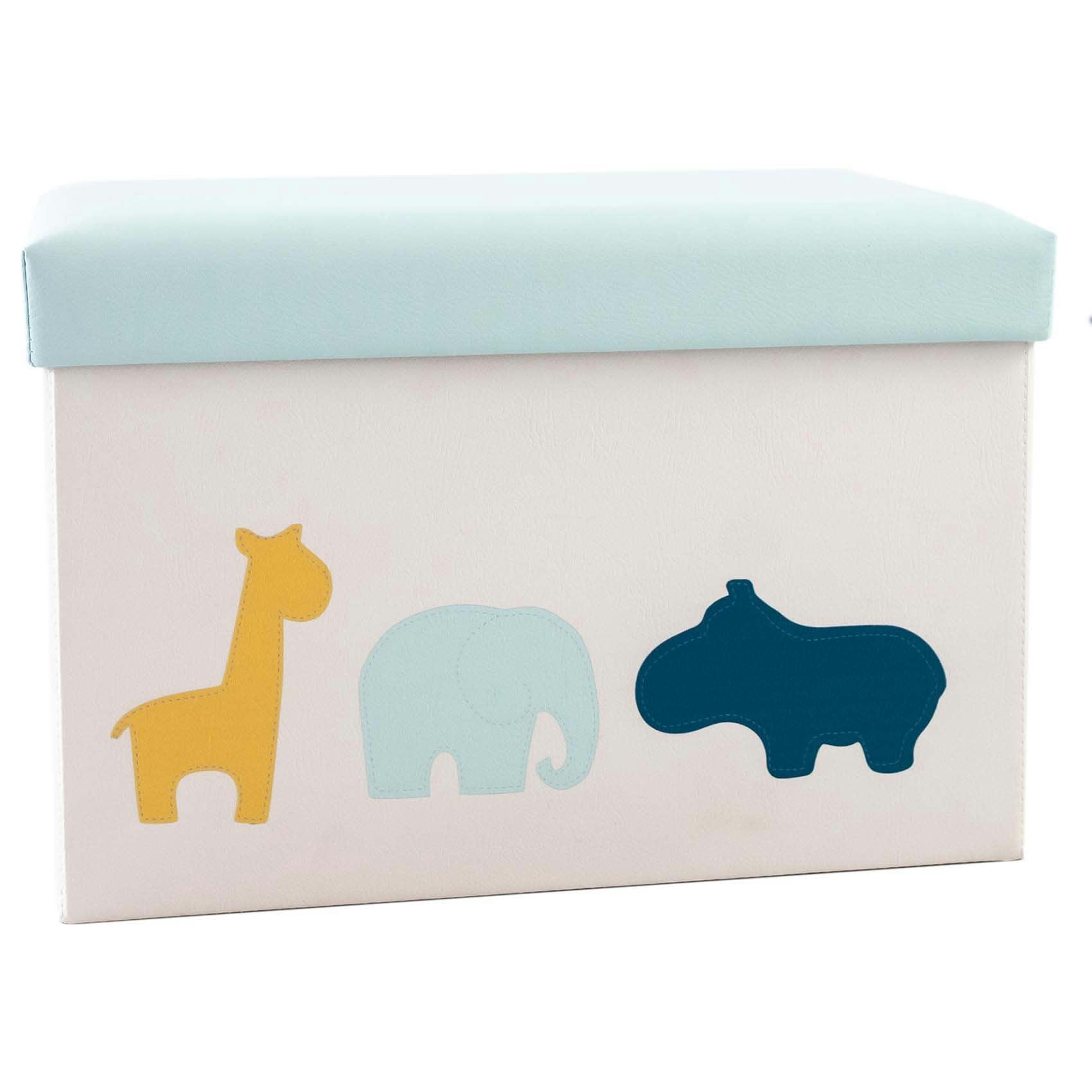 - Coffre à jouets en tissu et pouf 48x32