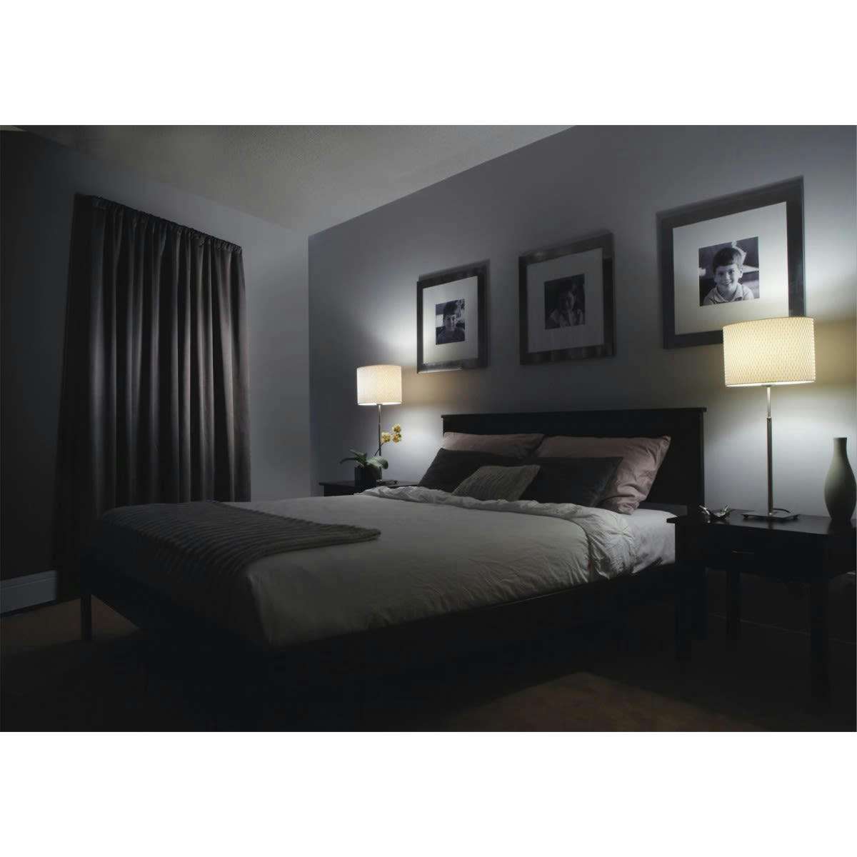 TWILIGHT - Tringle à rideau occultant ext. 71 à 122cm D19mm