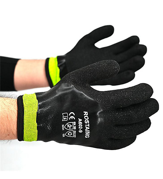 Lot de 10 paires de gants de travail anti coupure anti froid Rostaing EN388 EN511 Taille - Taille 9