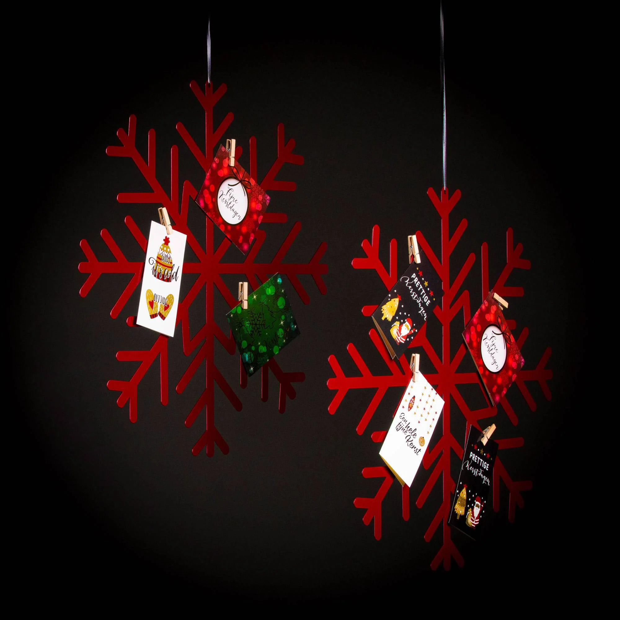 Kerstkaarthouder Sneeuwvlokken