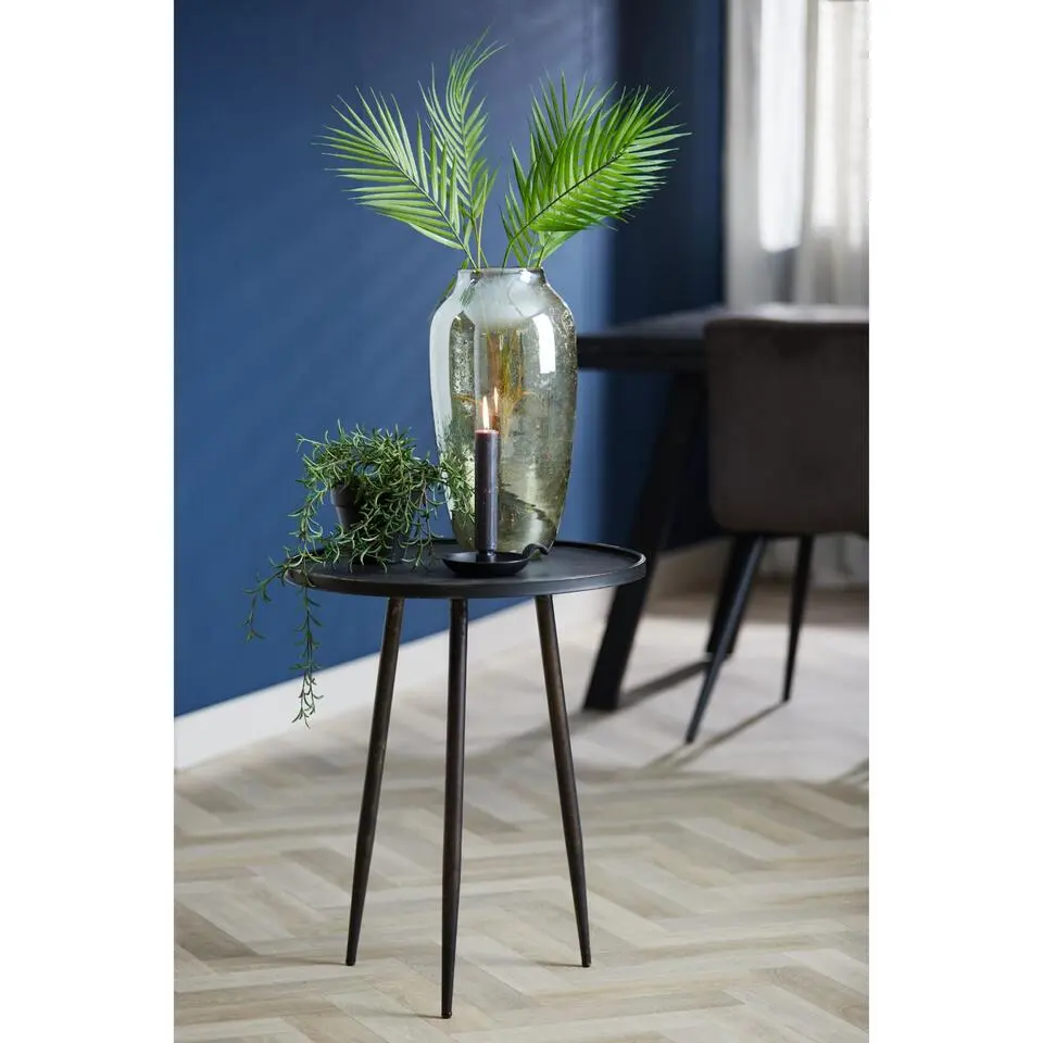 Bijzettafel Envira - Zink - &Oslash;51cm