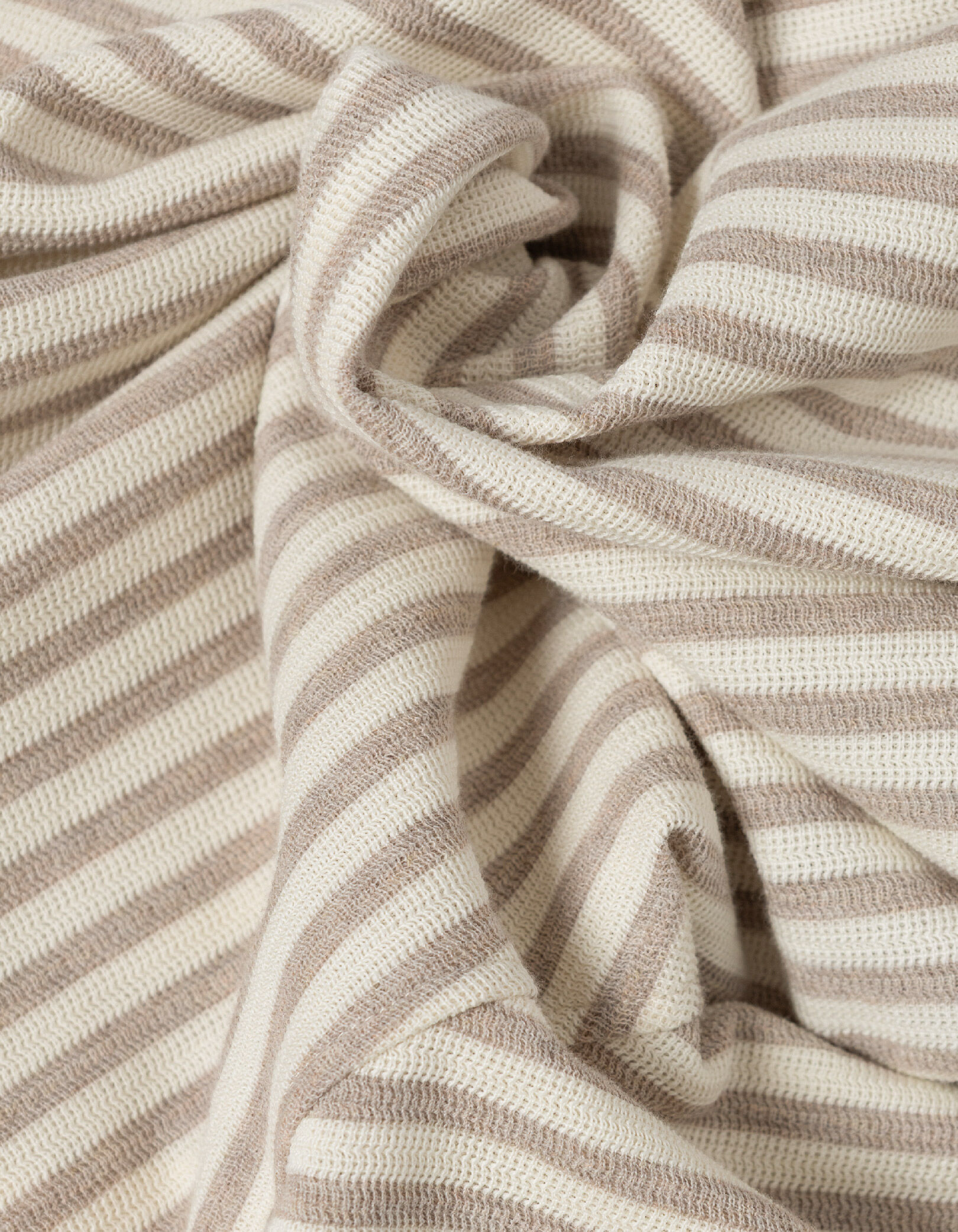 Chemise manches courtes beige maille rayures Homme