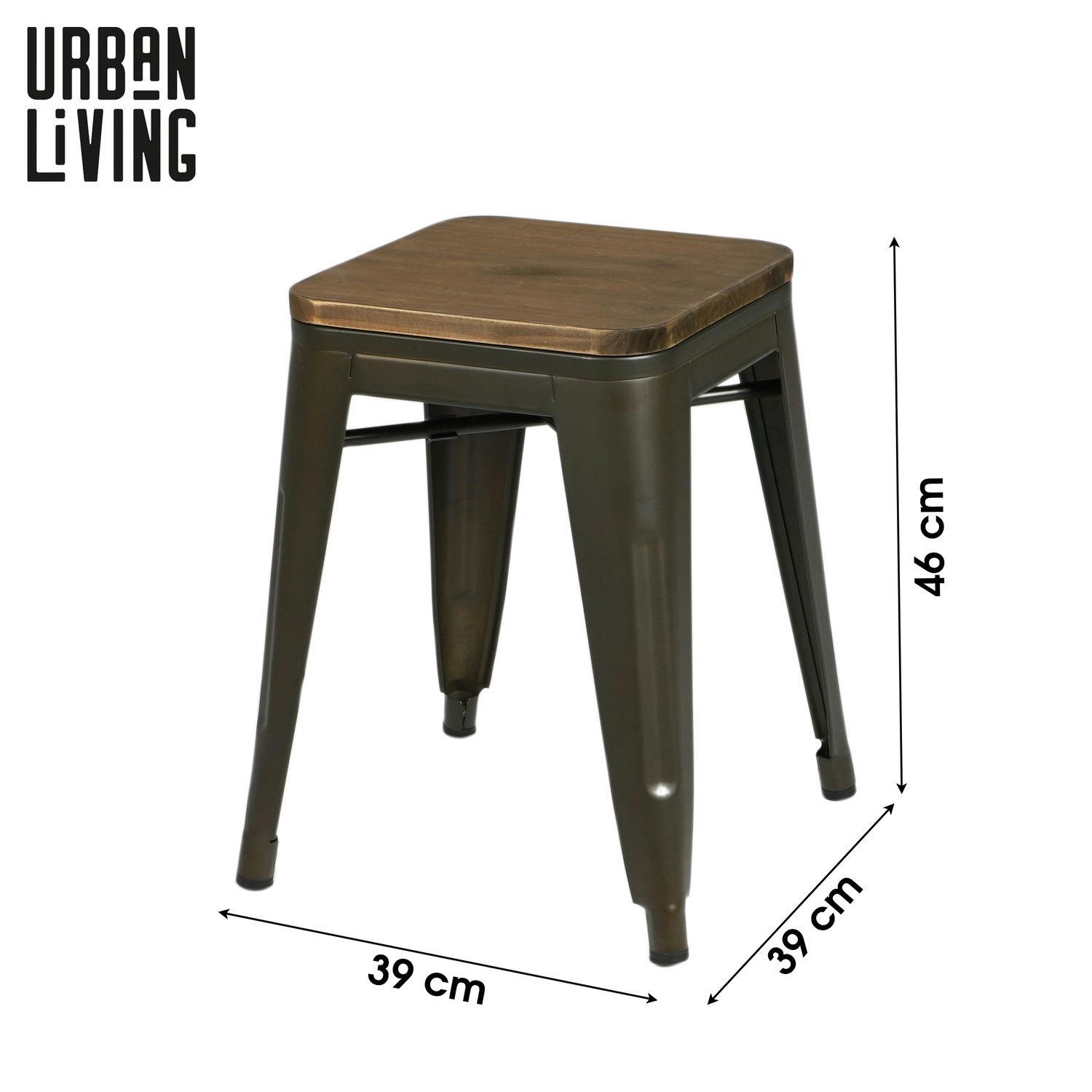 - Tabouret vintage gris foncé
