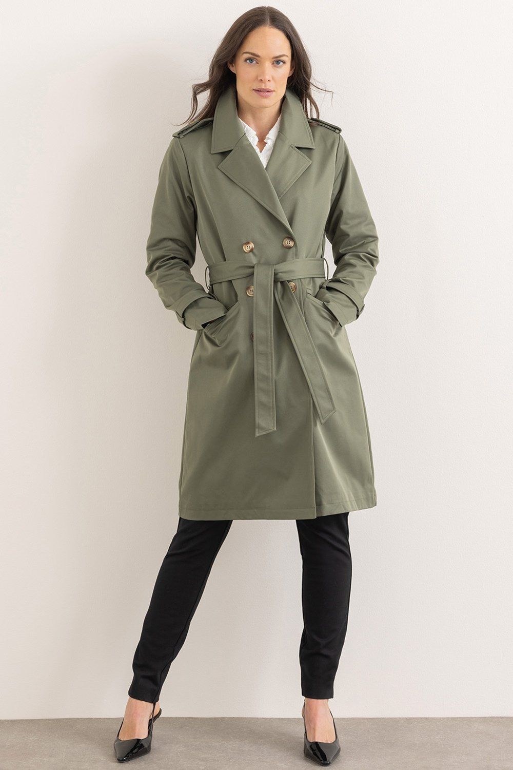 Klass. Double Breasted Trench Coat