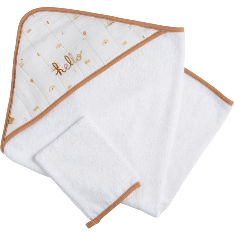 SUNLIGHT - Cape de bain + gant Sunlight (75 x 75 cm)