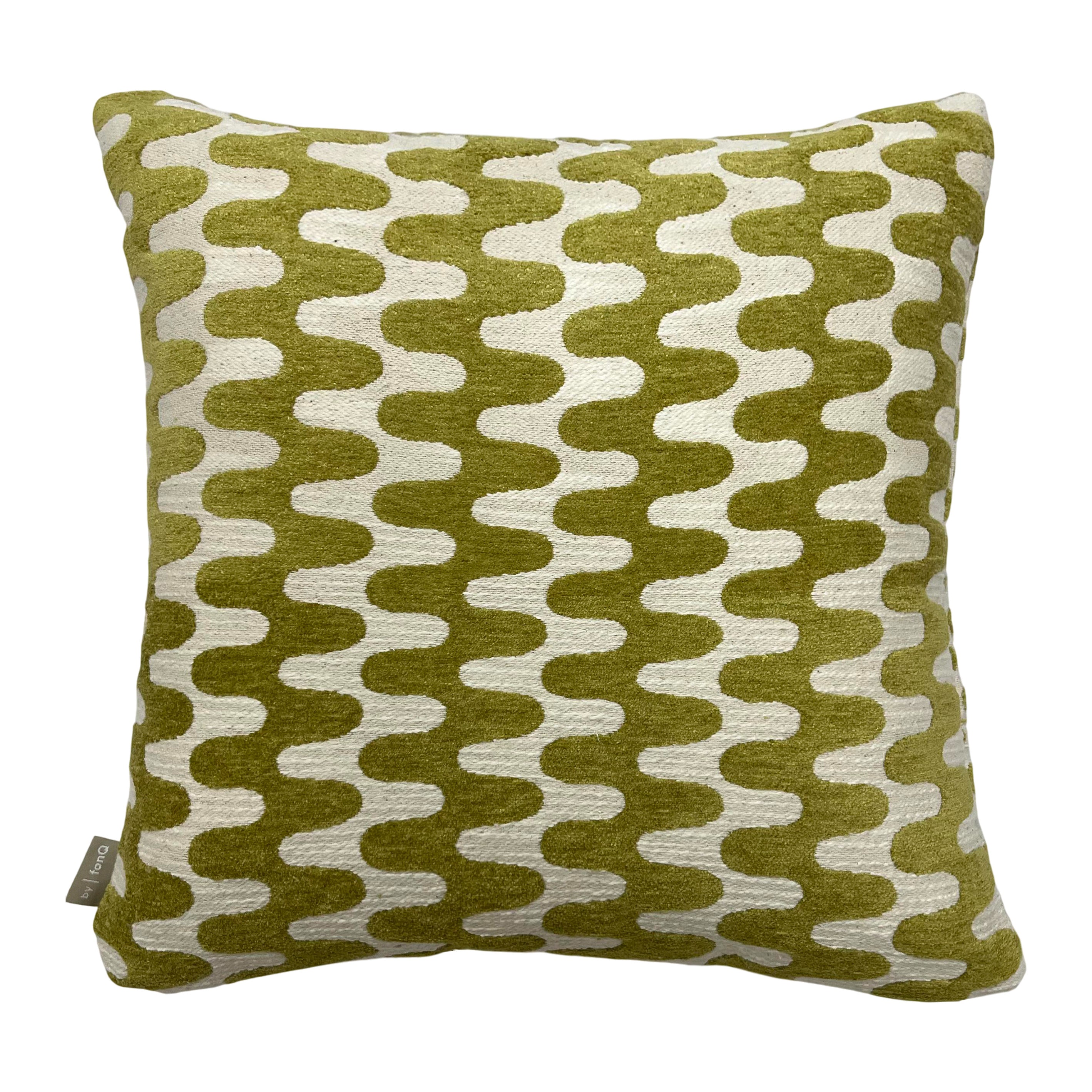 by fonQ Wavies Sierkussen 50 x 50 cm - Lime