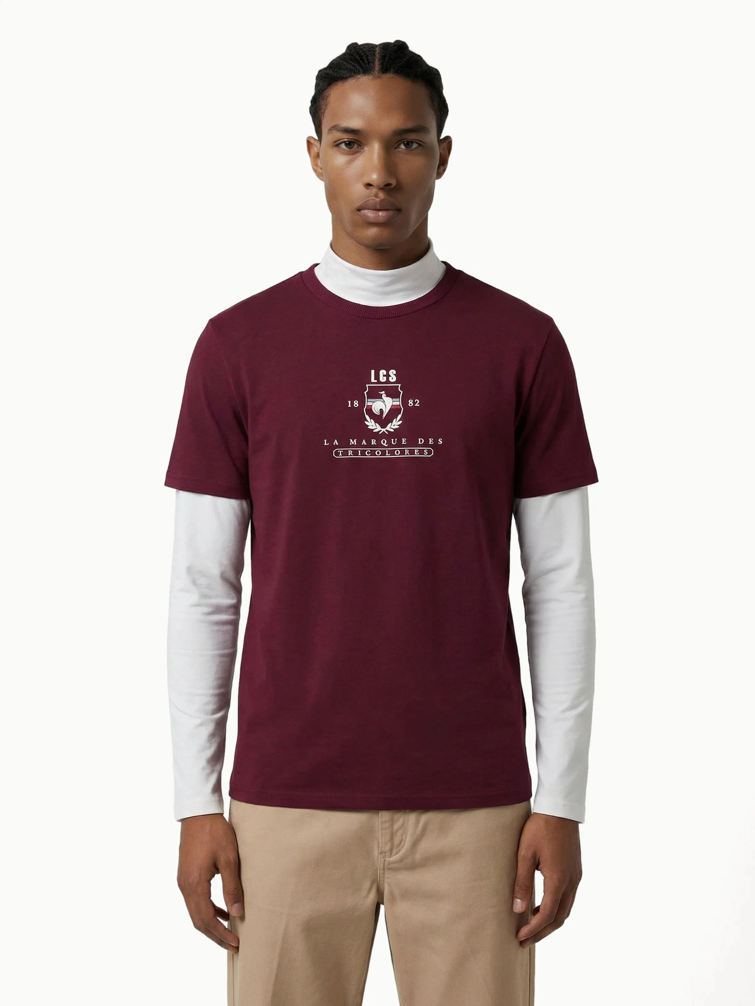 T-shirt en jersey de coton avec logo imprimé façon écusson