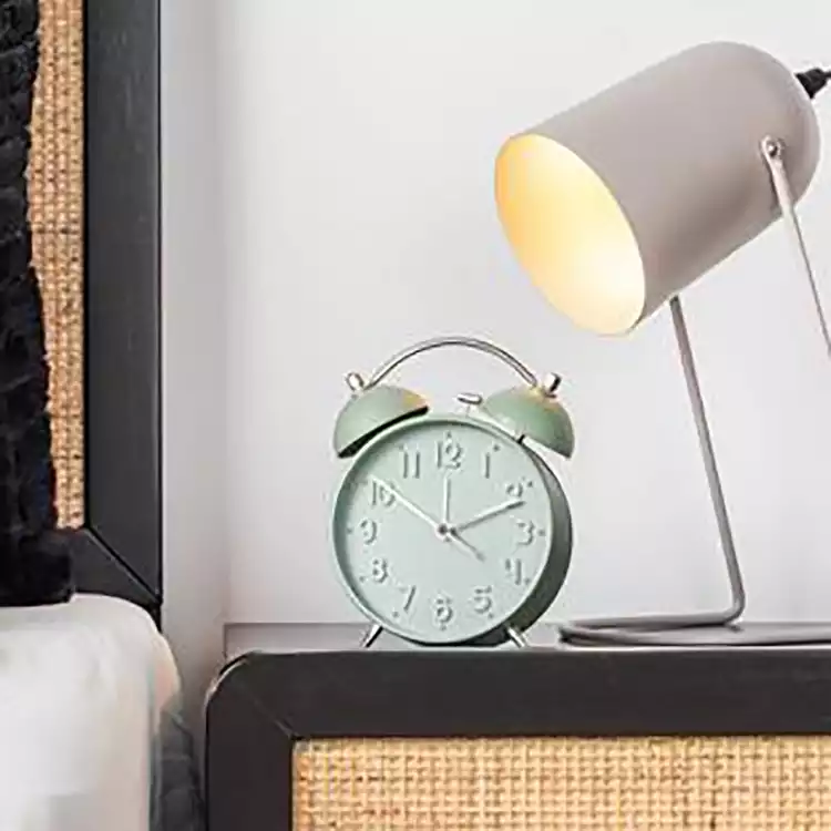 Karlsson Iconic Analogue Alarm Clock - Sage Green