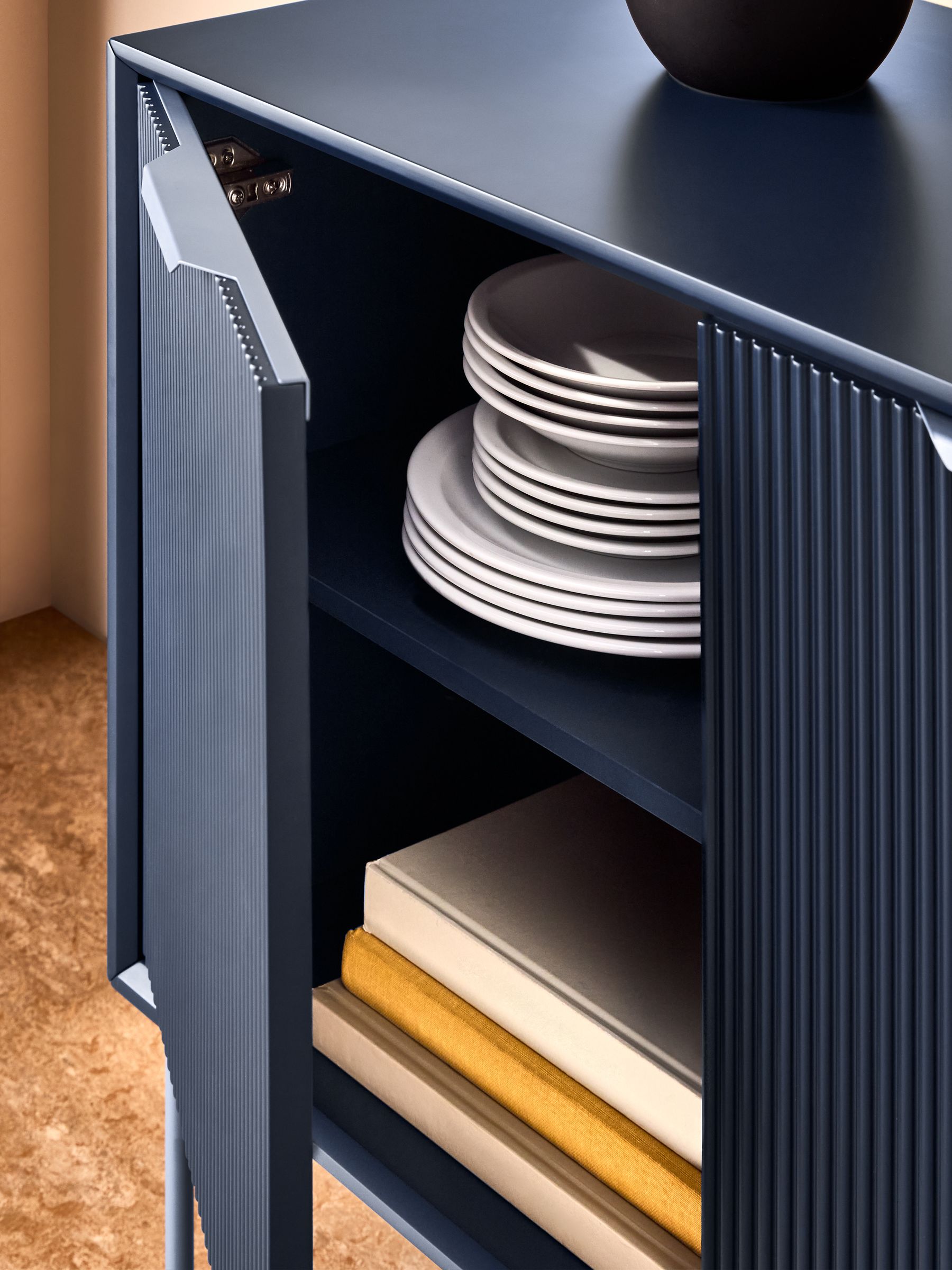 Elian Large Painted Sideboard in Navy Blue